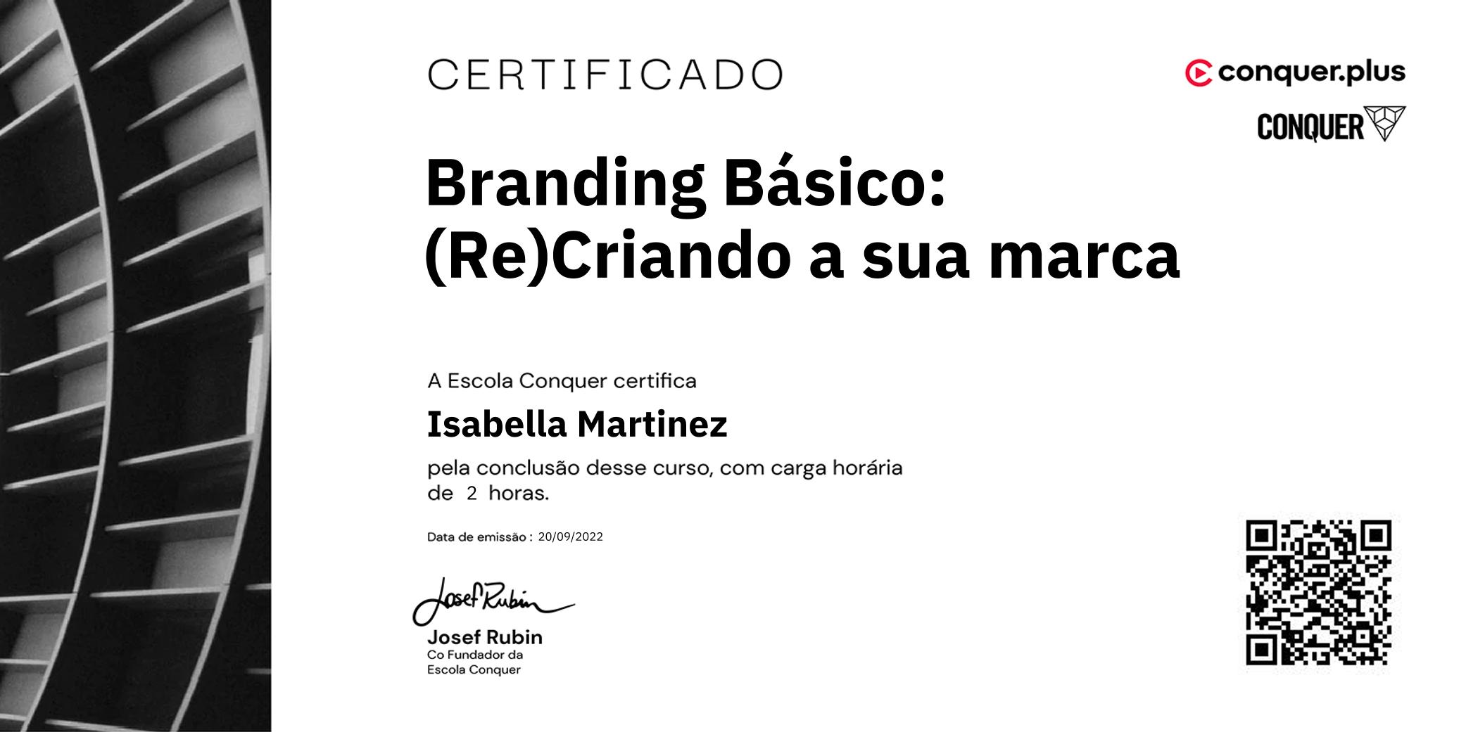 Certificado de Branding Básico: (Re)Criando a sua marca