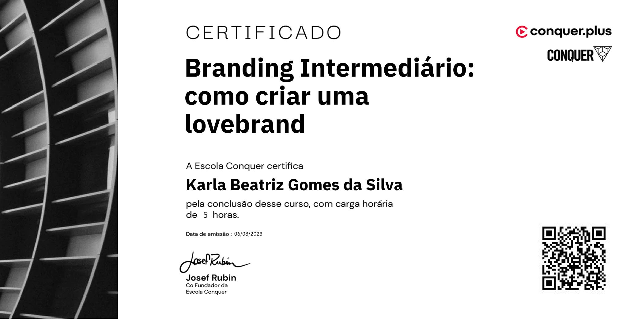Certificado de Branding Intermediário: como criar uma lovebrand