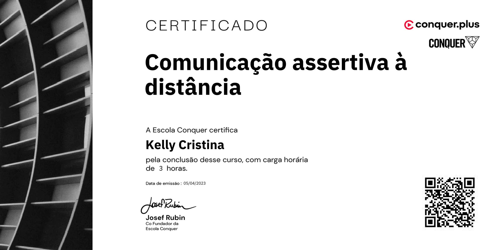 Certificado de Comunicação assertiva à distância