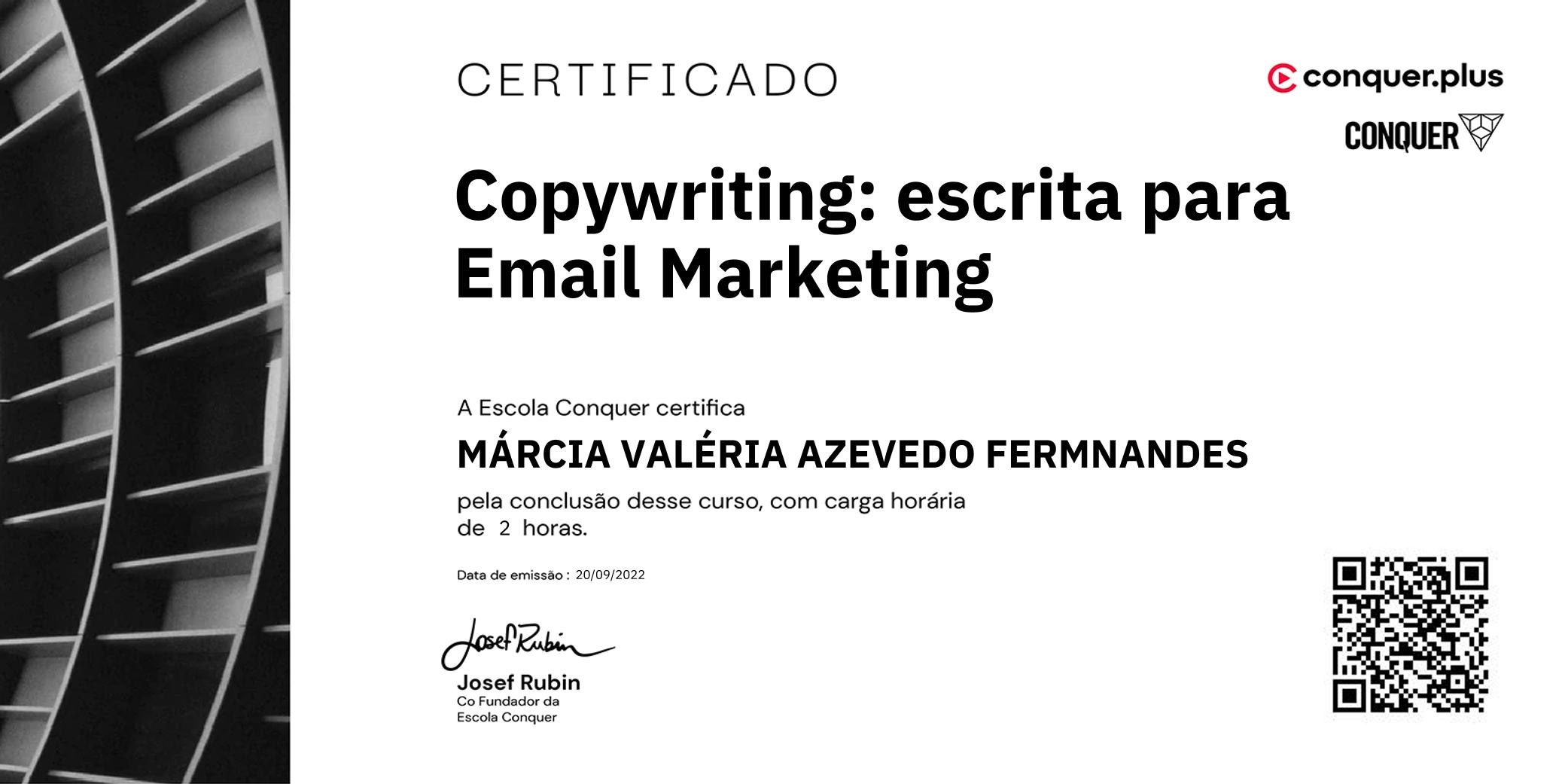 Certificado de Copywriting: escrita para Email Marketing
