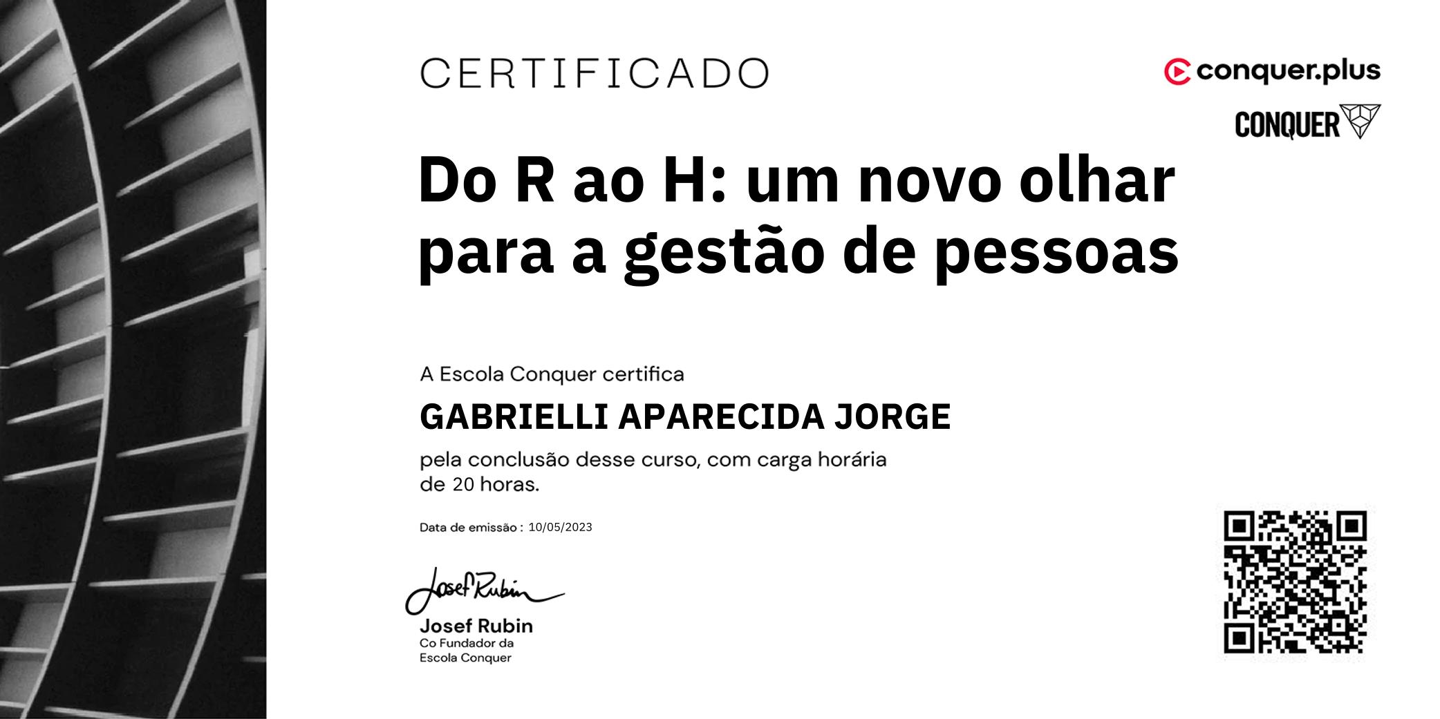 Certificado de Do R ao H: um novo olhar para a gestão de pessoas