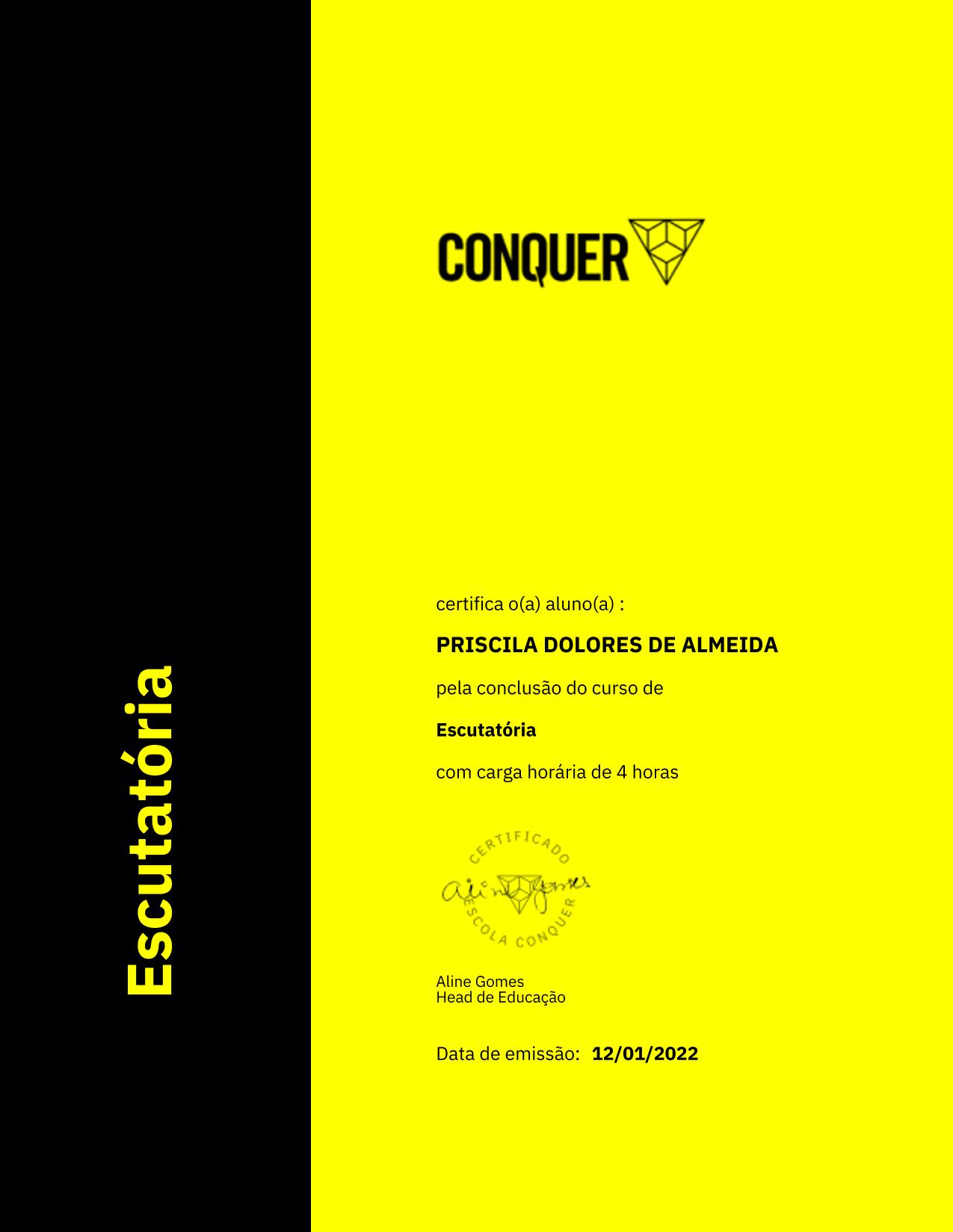 Certificado de Escutatória