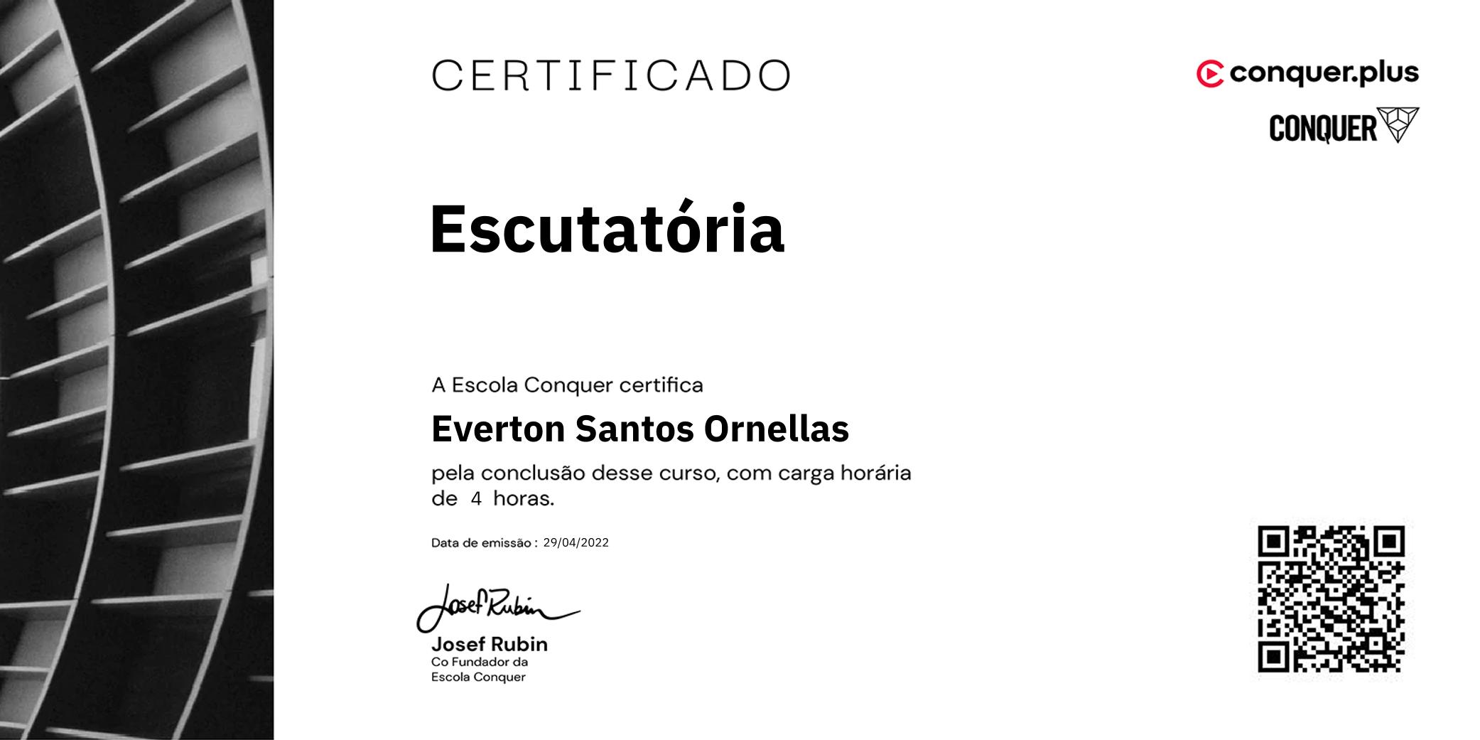 Certificado de Escutatória
