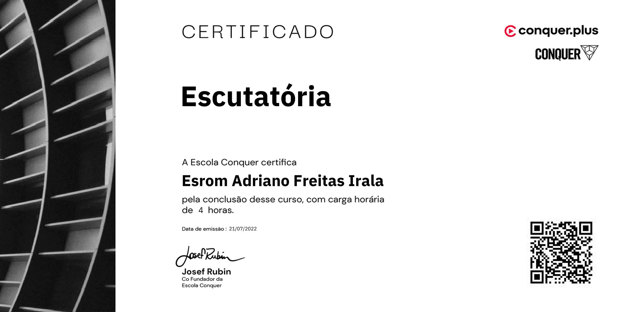 Certificado de Escutatória