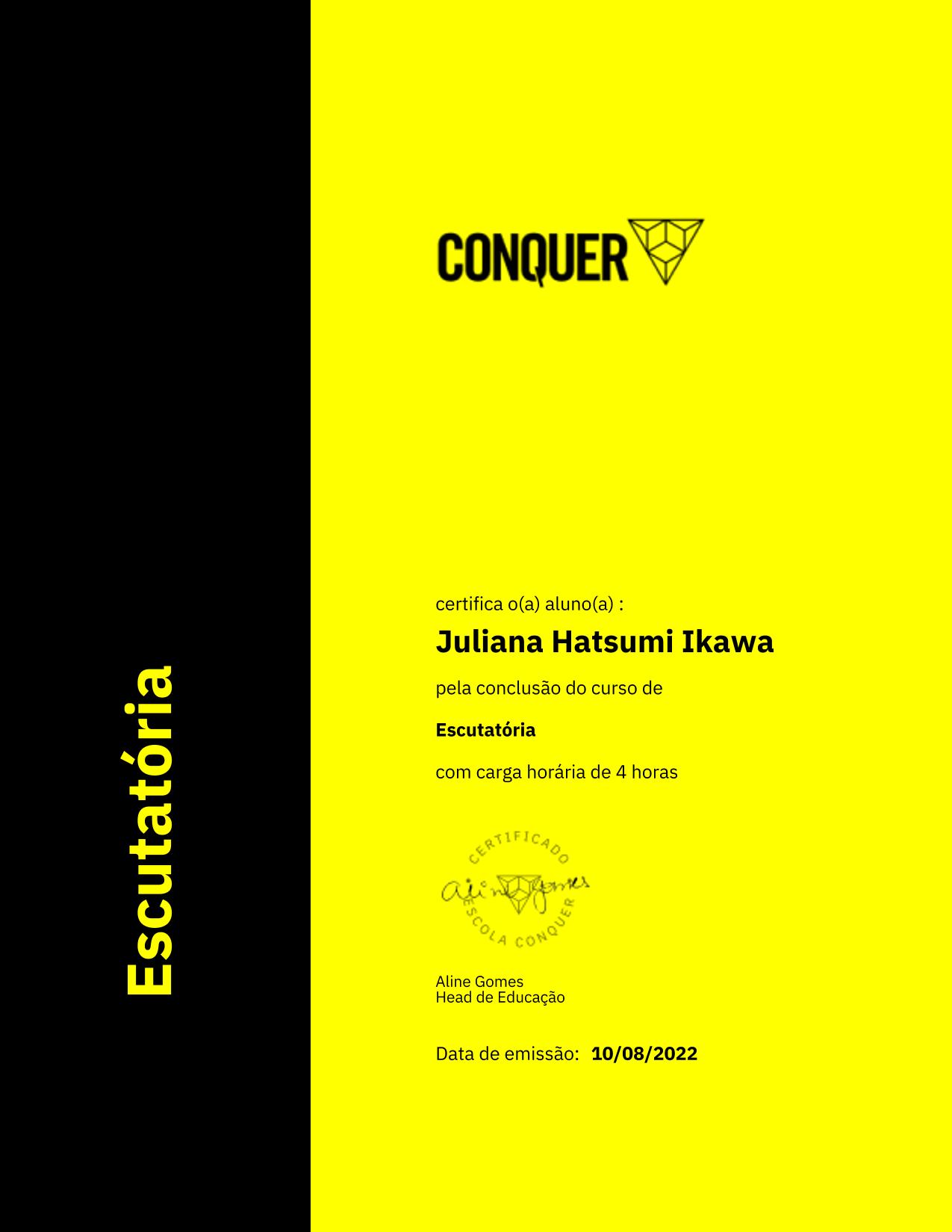 Certificado de Escutatória