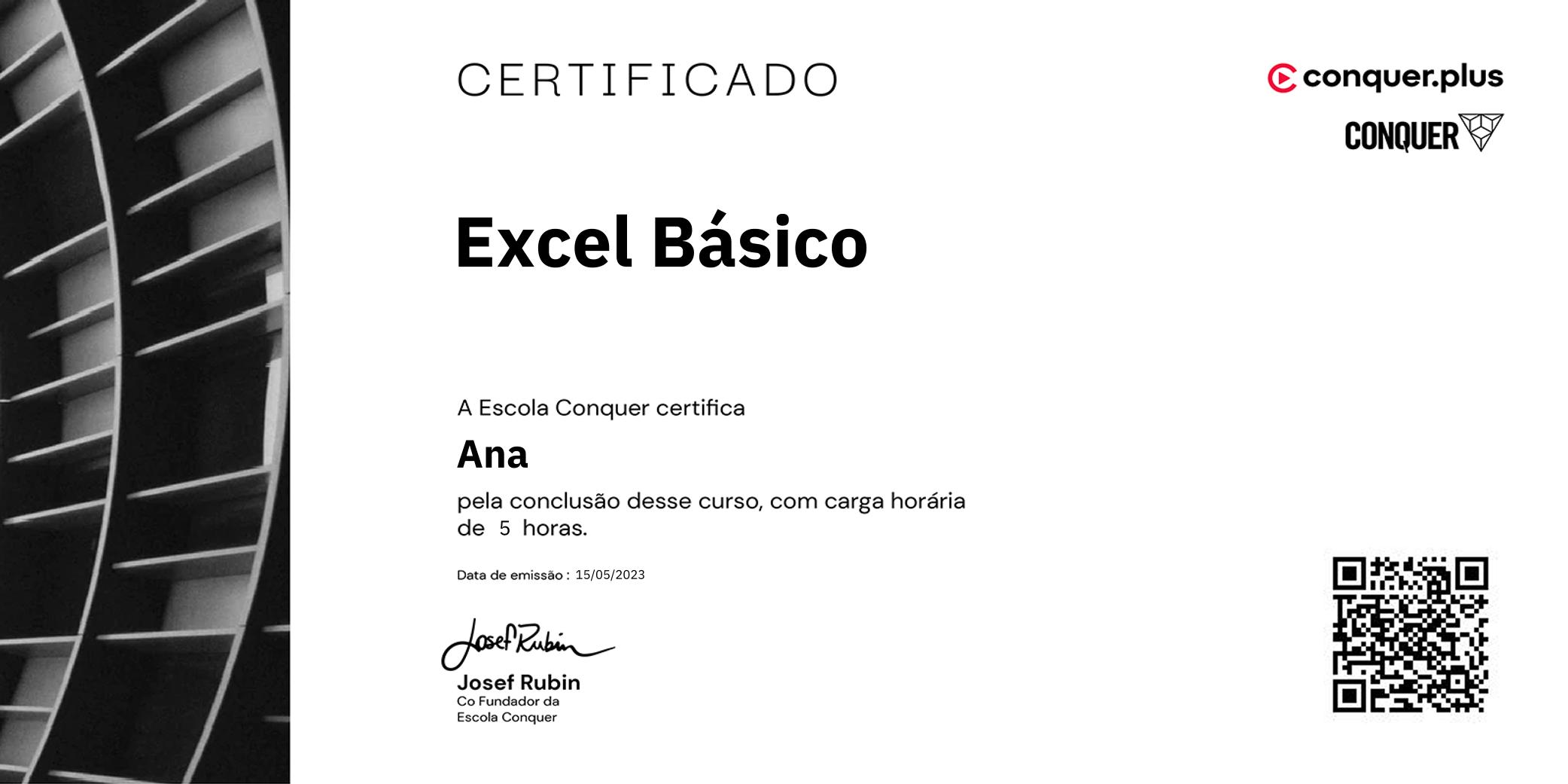 Certificado de Excel Básico