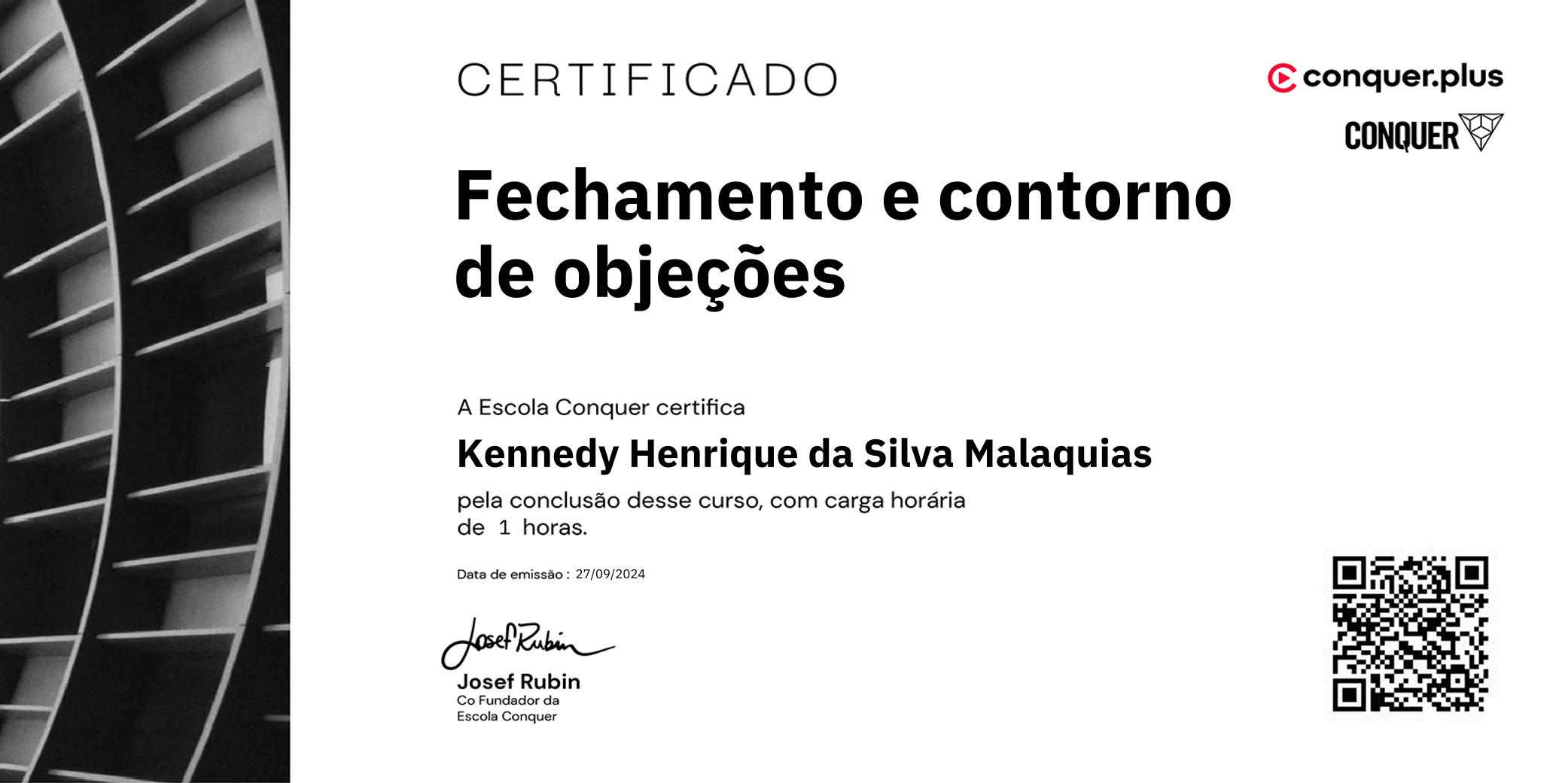 Certificado de Fechamento e contorno de objeções