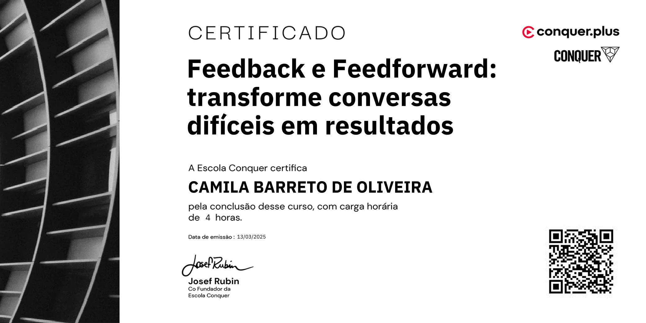 Certificado de Feedback e Feedforward: transforme conversas difíceis em resultados