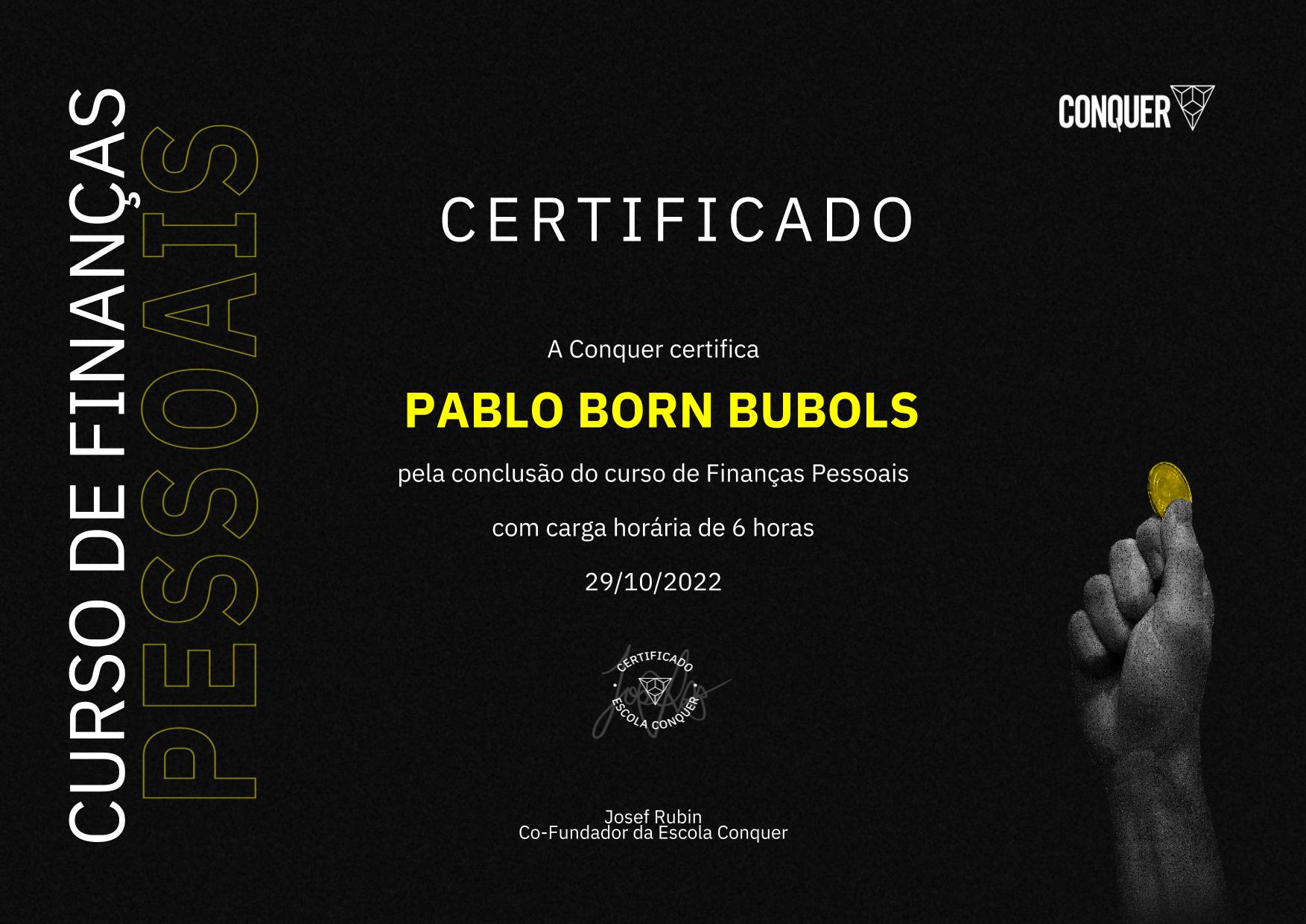 Certificado de Finanças Pessoais