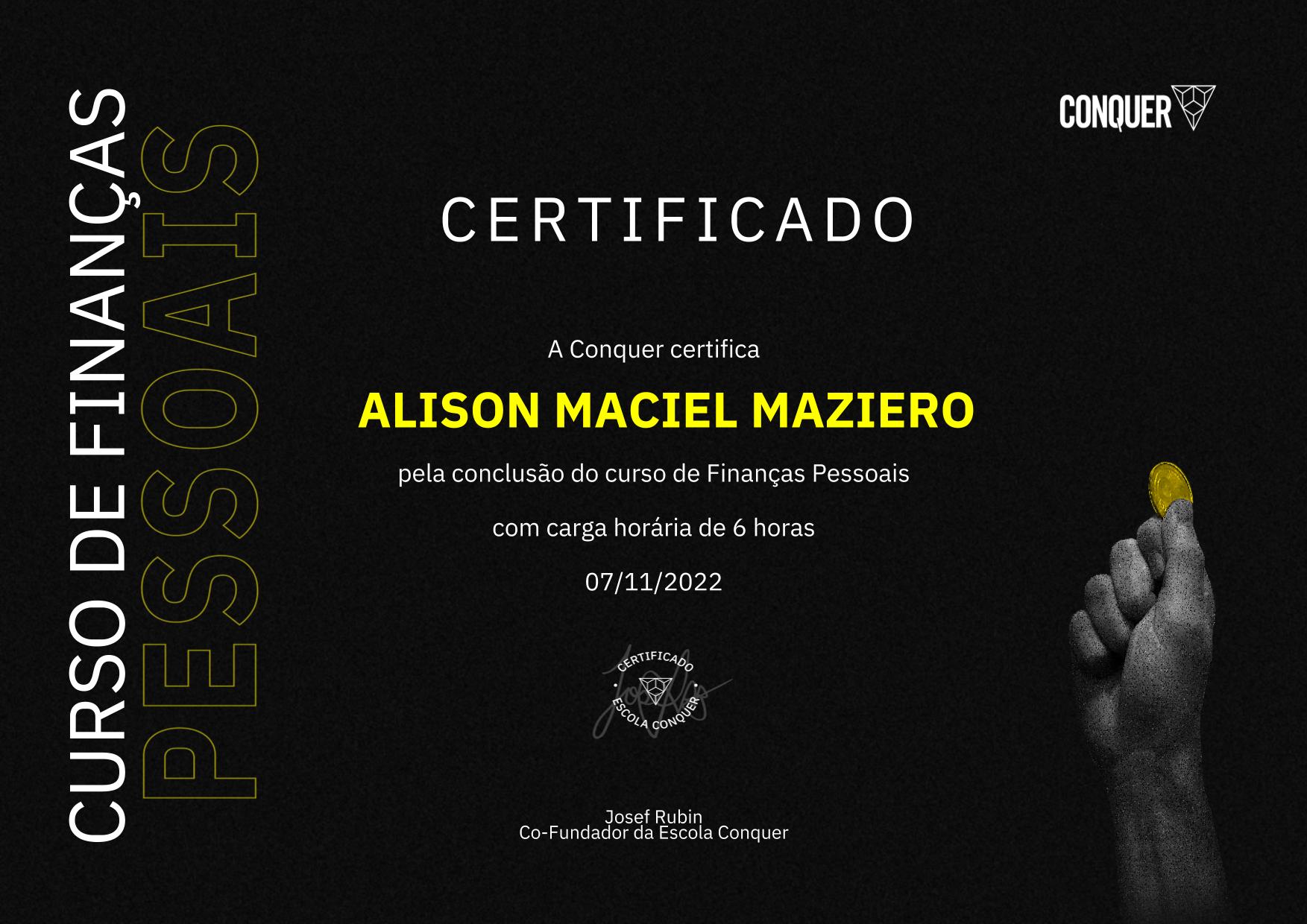 Certificado de Finanças Pessoais