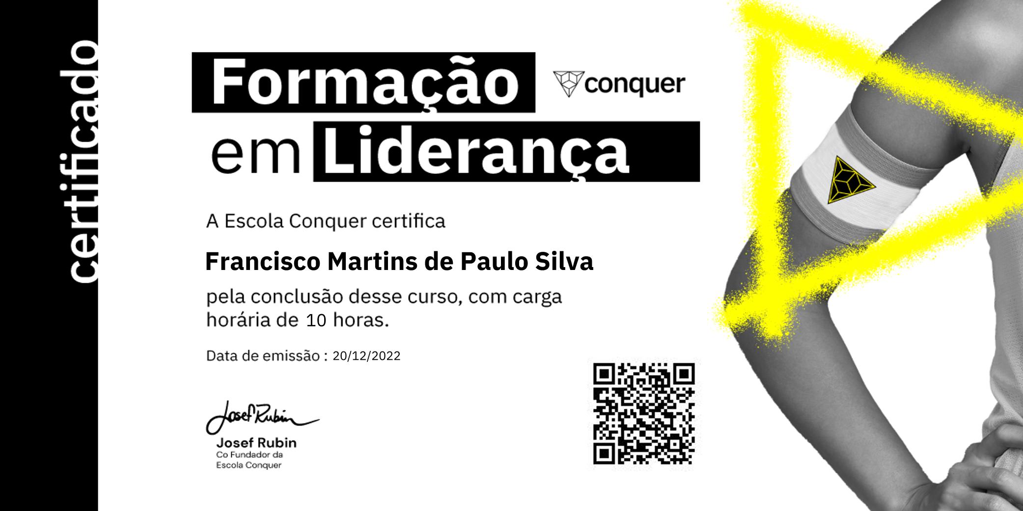 Certificado de Formando Campeões: Liderança F.C.