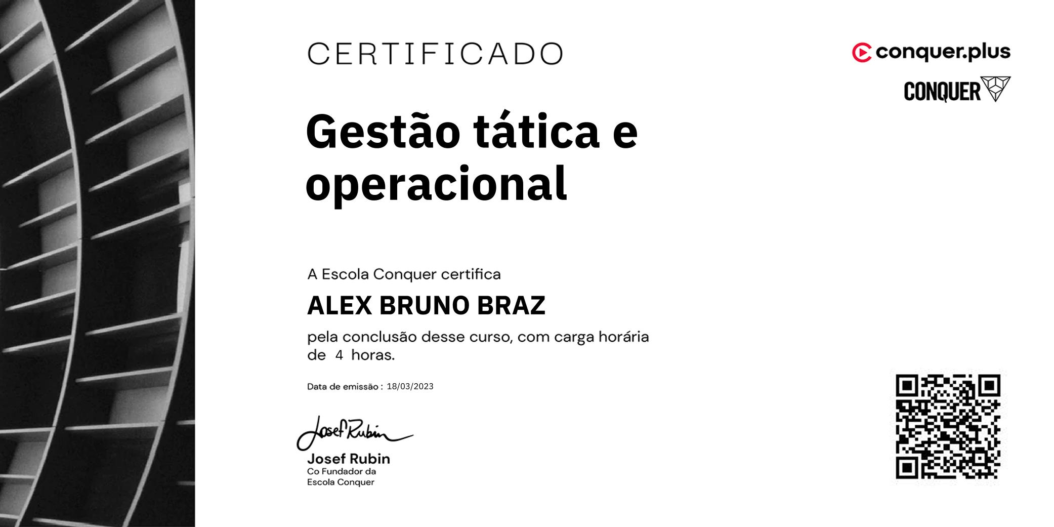 Certificado de Gestão tática e operacional