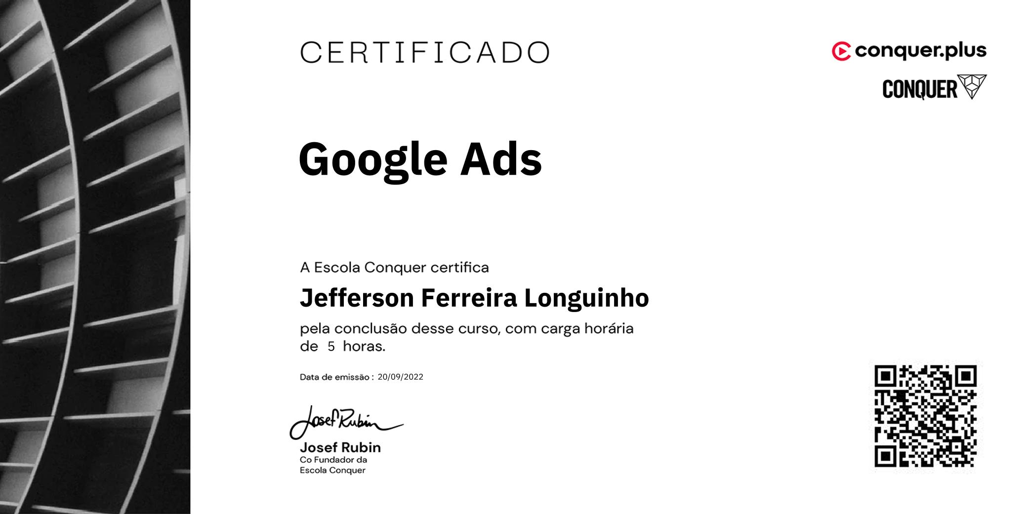 Certificado de Google Ads
