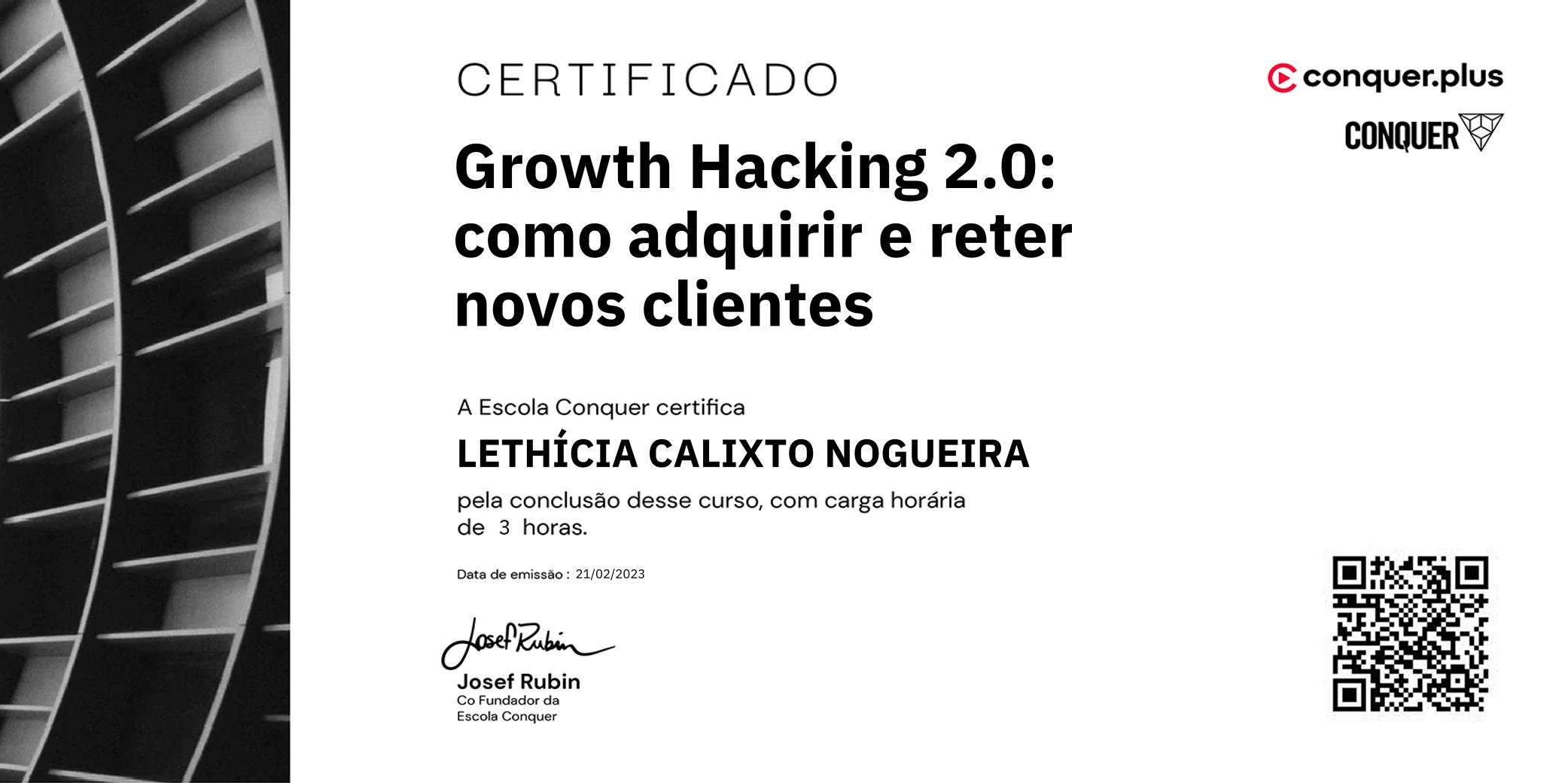 Certificado de Growth Hacking 2.0: como adquirir e reter novos clientes