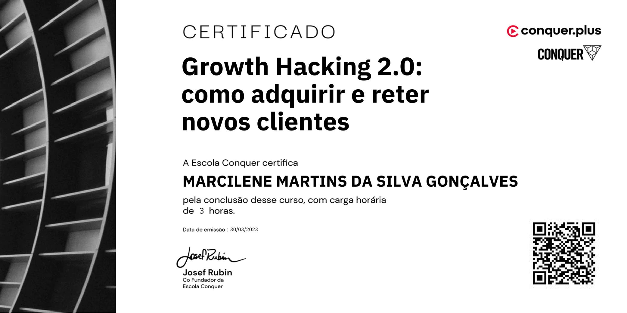 Certificado de Growth Hacking 2.0: como adquirir e reter novos clientes