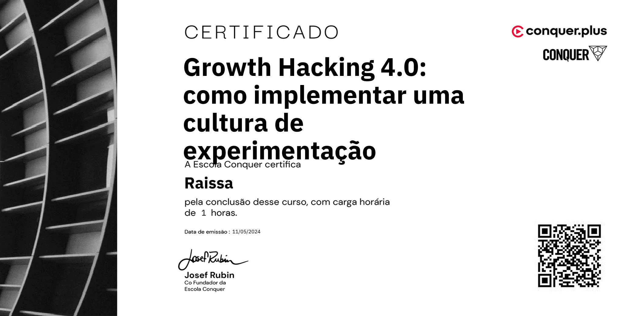 Certificado de Growth Hacking 4.0: como implementar uma cultura de experimentação