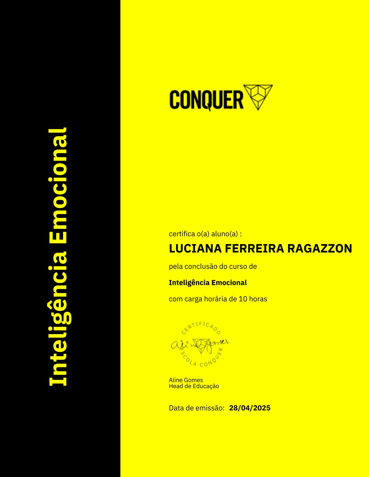 Certificado de Inteligência Emocional