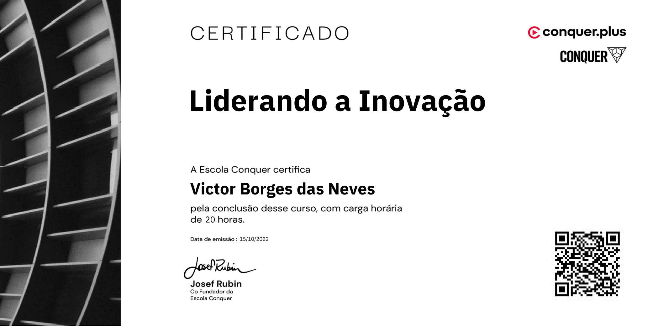 Certificado de Liderando a Inovação