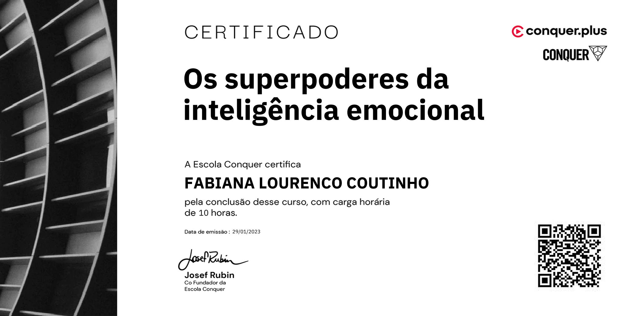 Certificado de Os superpoderes da inteligência emocional