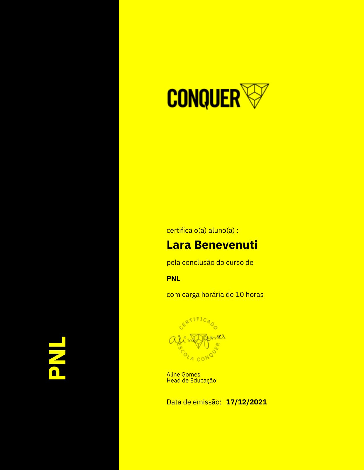 Certificado de PNL