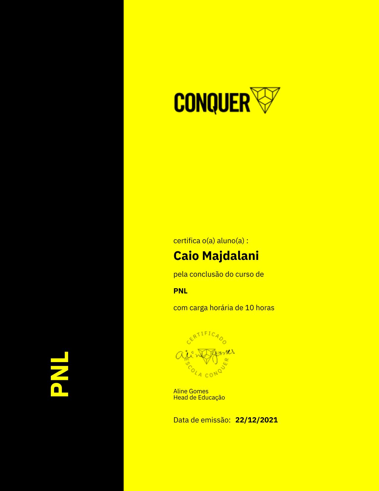 Certificado de PNL