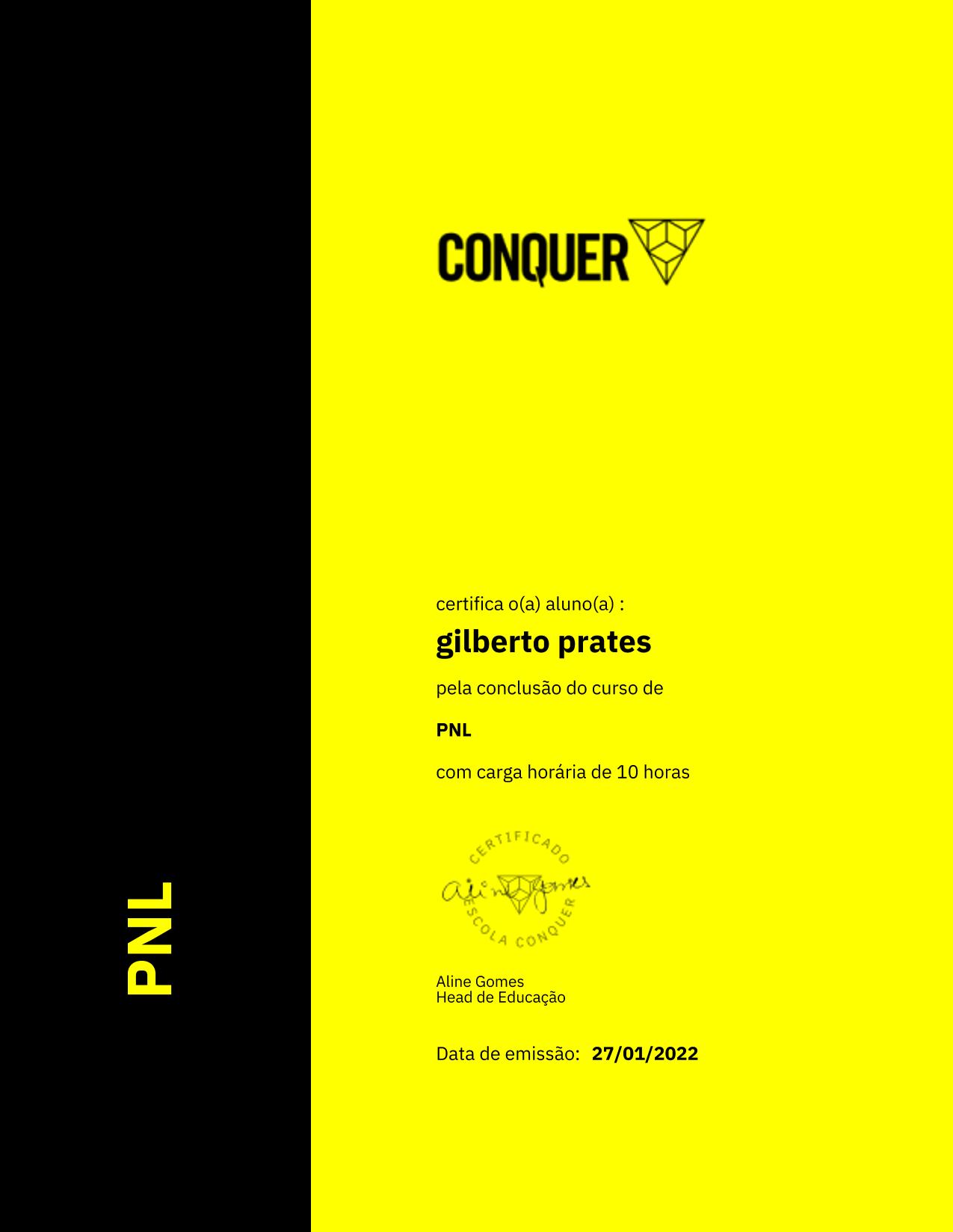 Certificado de PNL