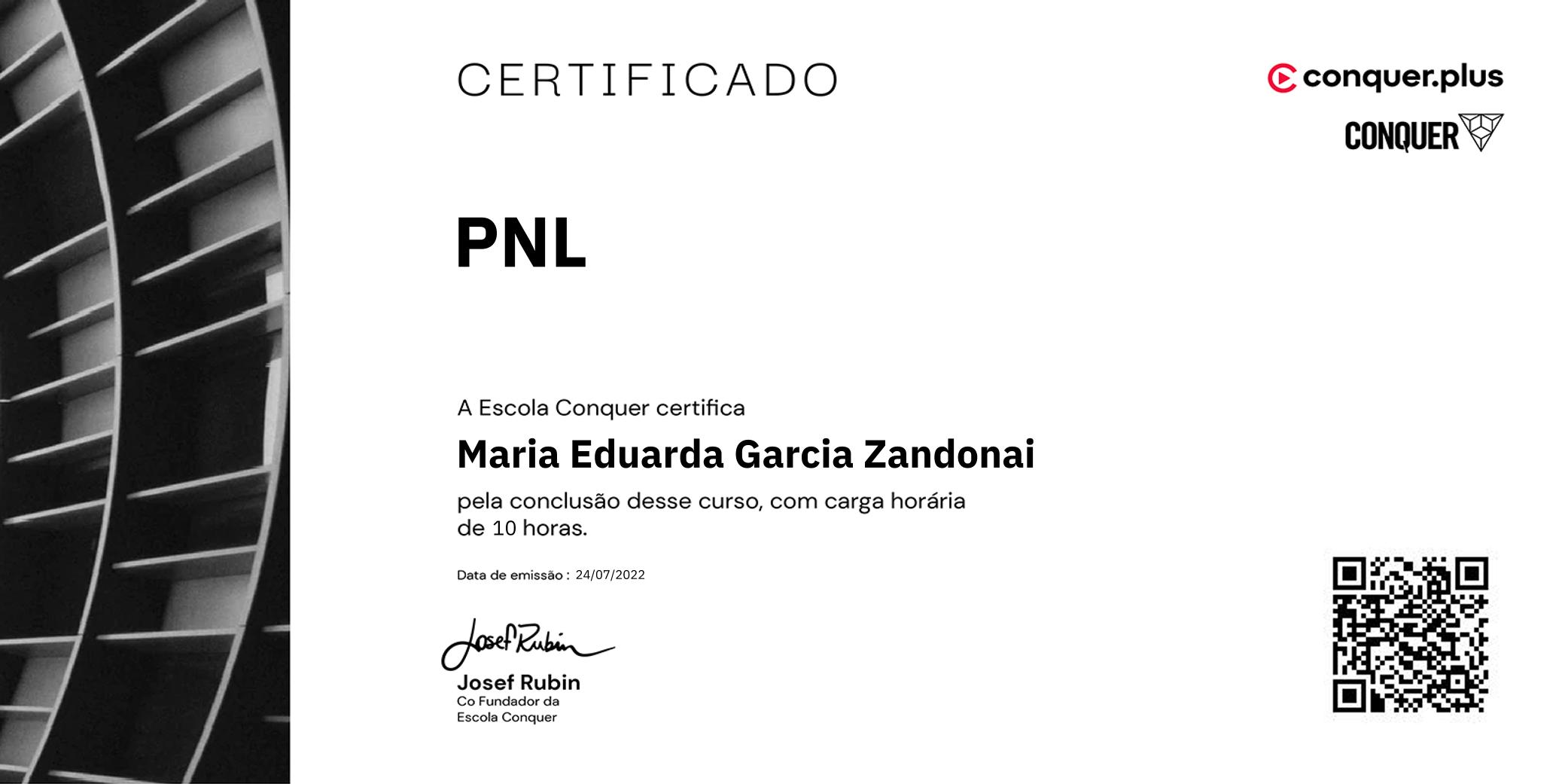 Certificado de PNL