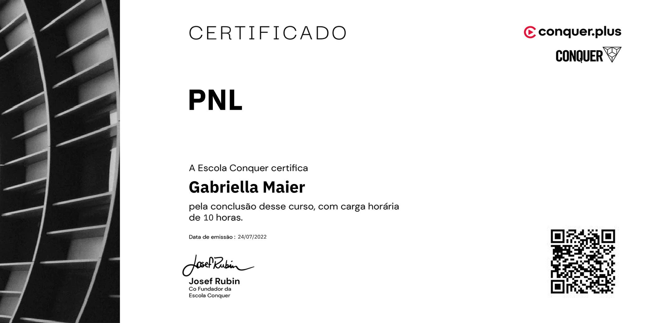 Certificado de PNL