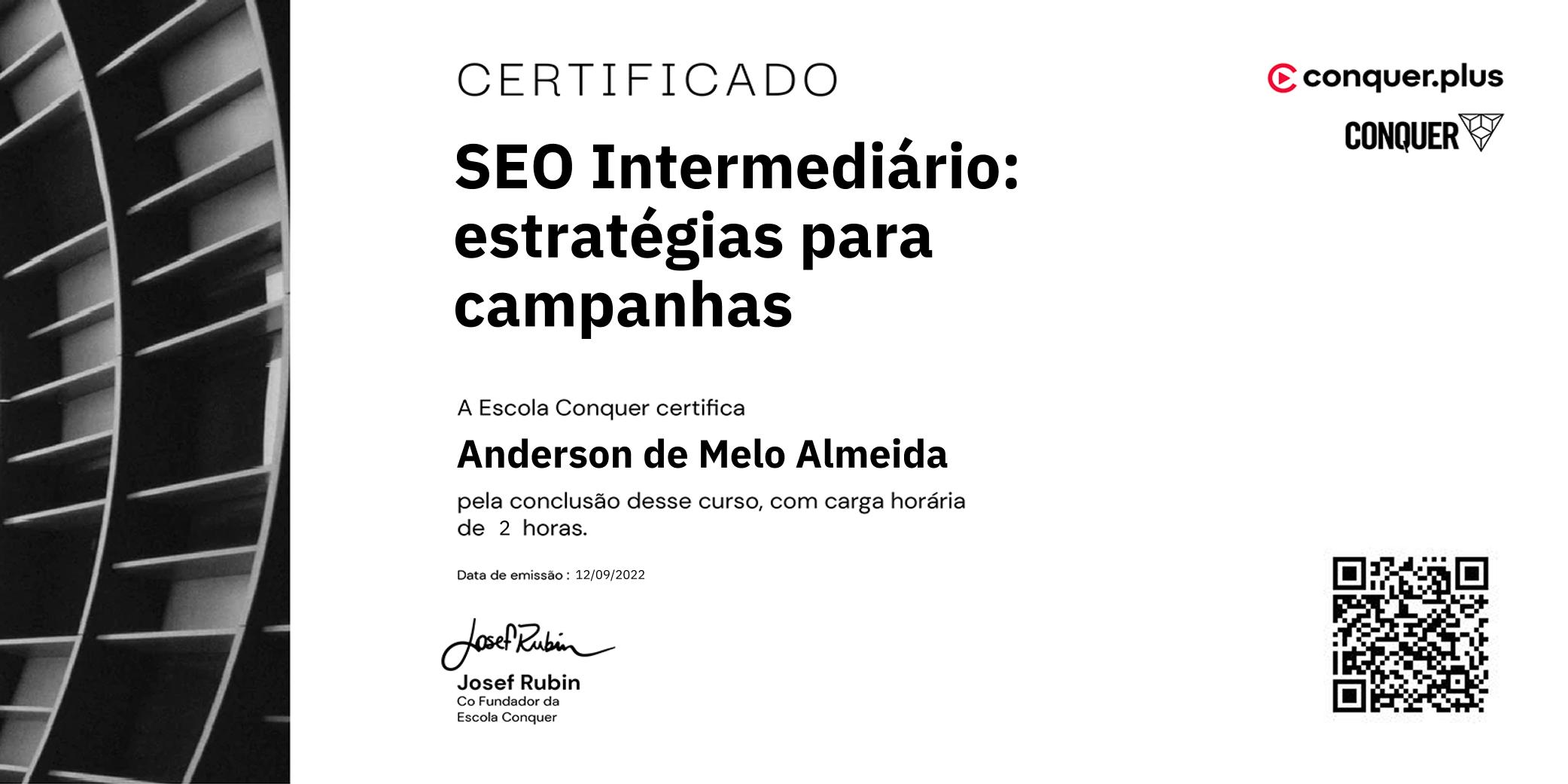 Certificado de SEO Intermediário: estratégias para campanhas
