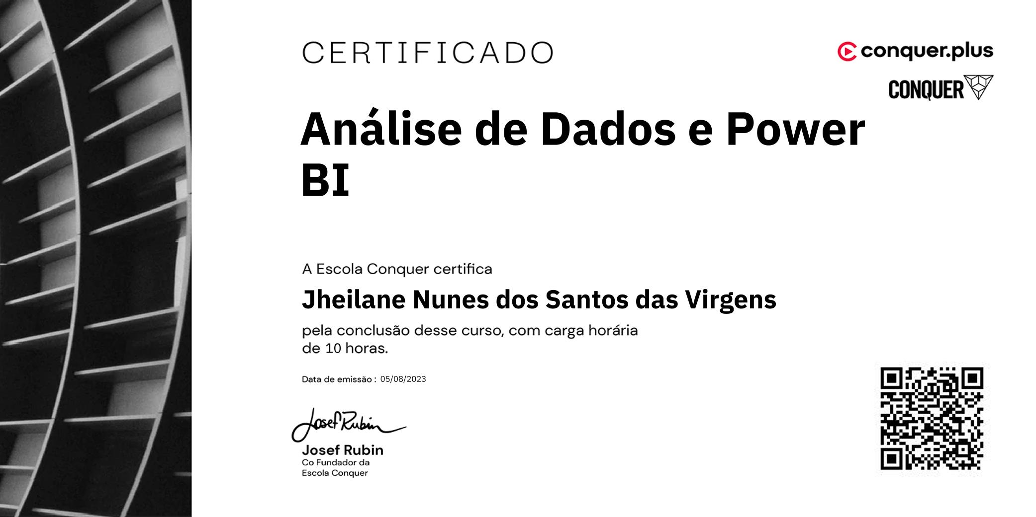 Certificado de Análise de Dados e Power BI
