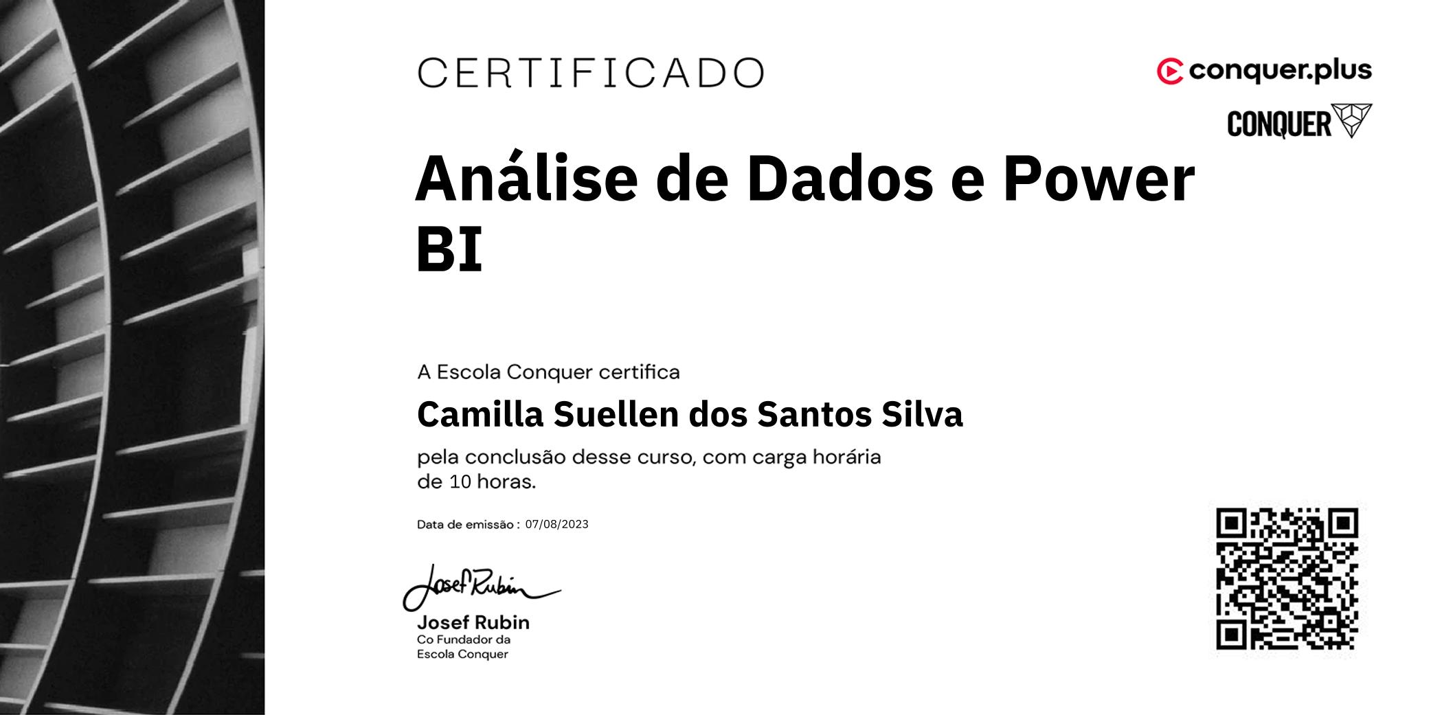 Certificado de Análise de Dados e Power BI