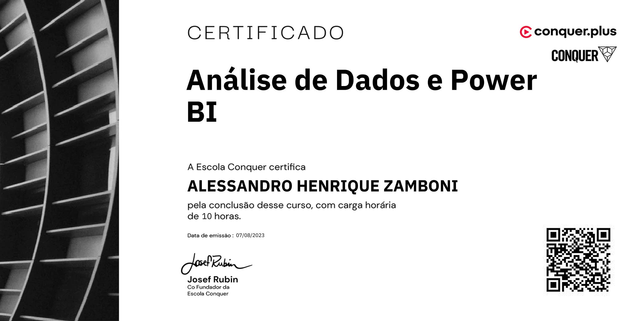 Certificado de Análise de Dados e Power BI
