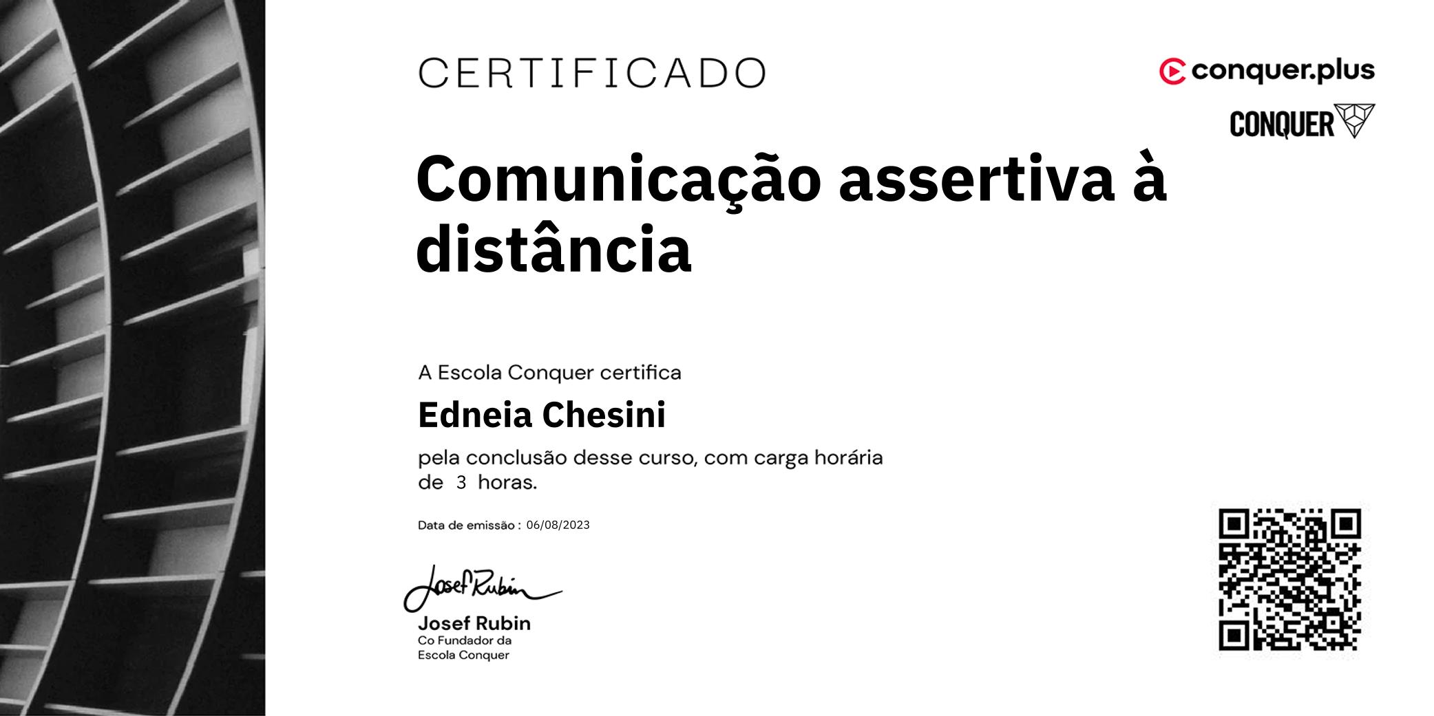 Certificado de Comunicação assertiva à distância
