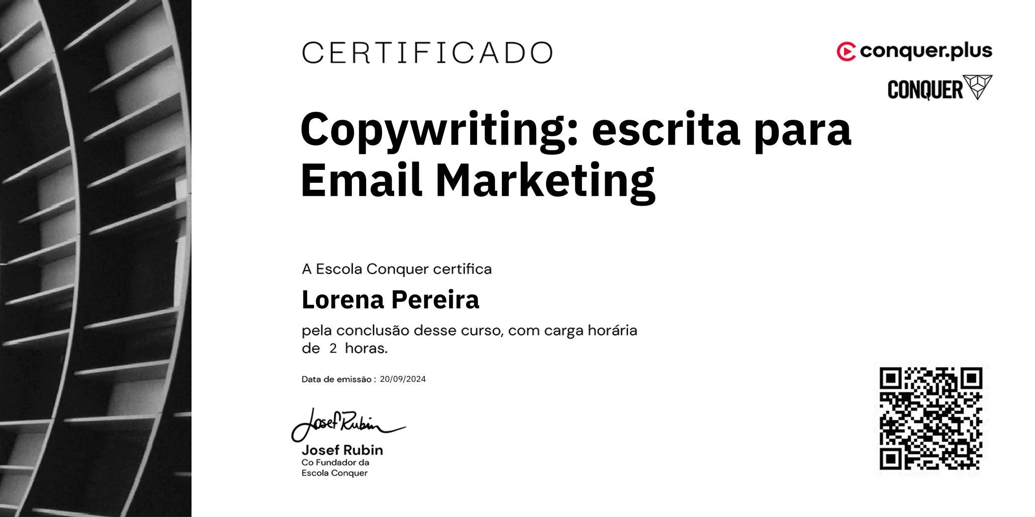 Certificado de Copywriting: escrita para Email Marketing