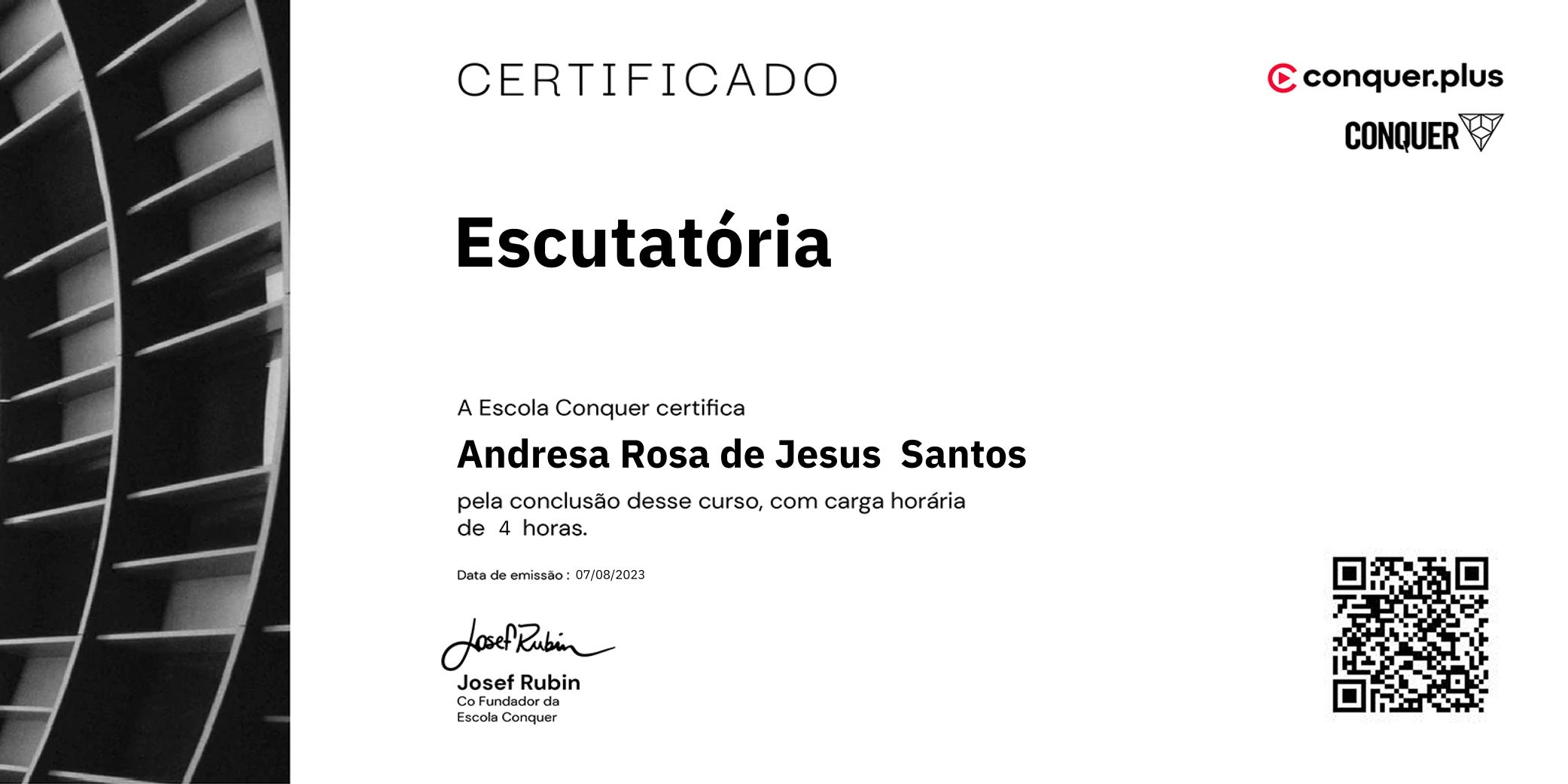 Certificado de Escutatória
