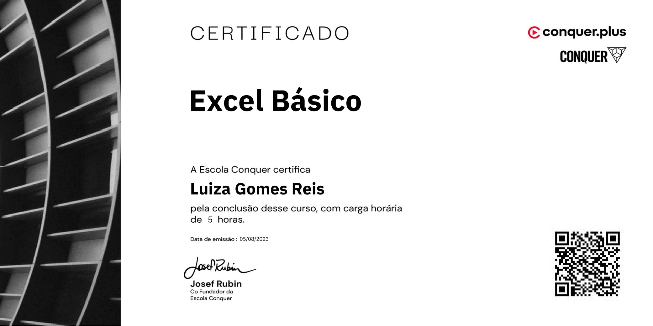 Certificado de Excel Básico