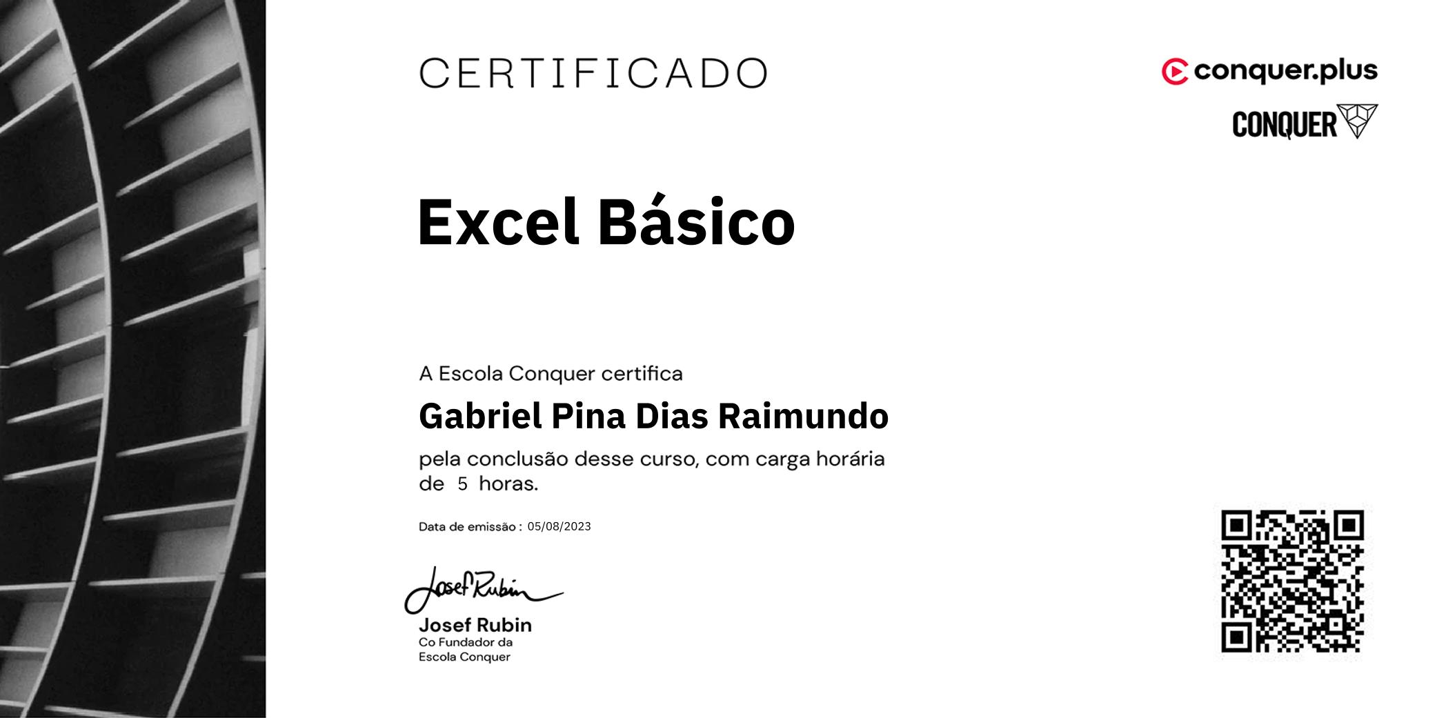 Certificado de Excel Básico