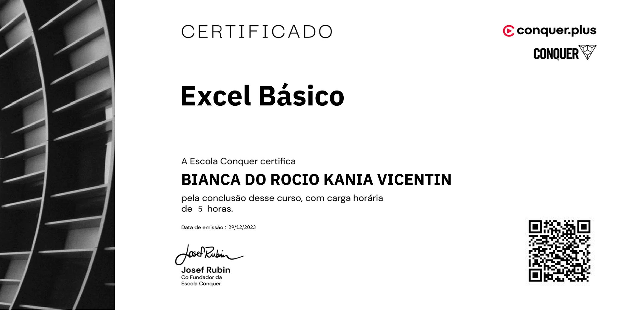 Certificado de Excel Básico