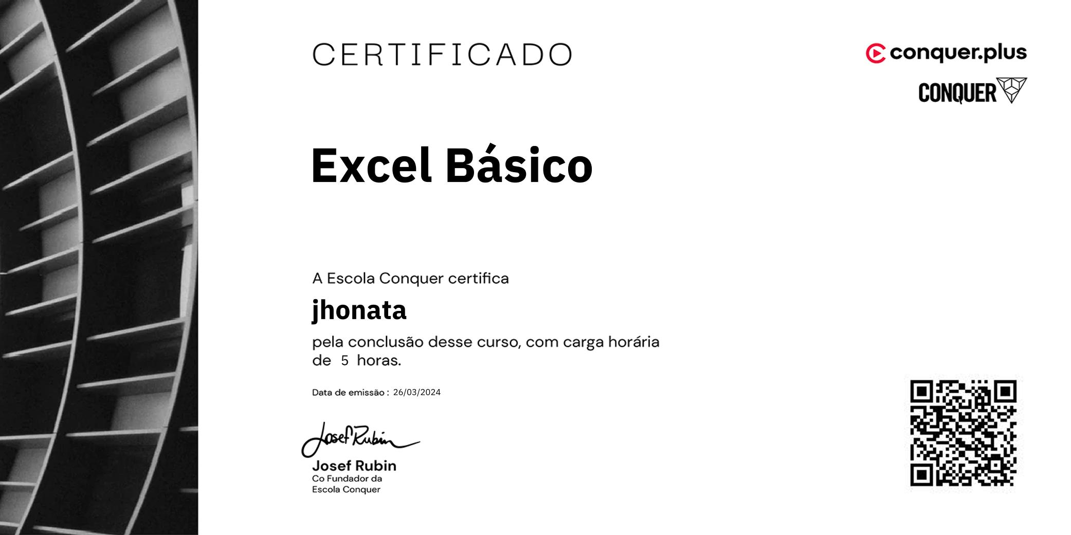 Certificado de Excel Básico