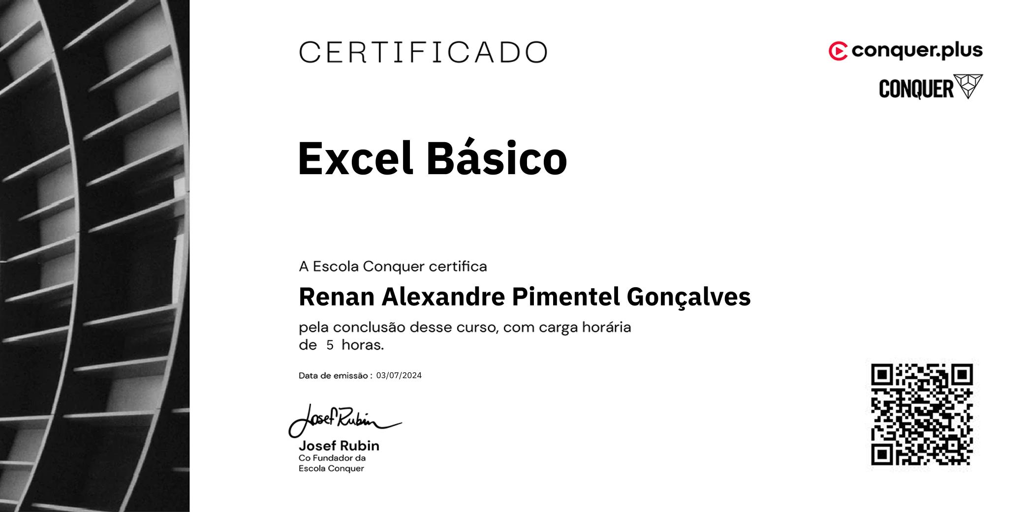 Certificado de Excel Básico