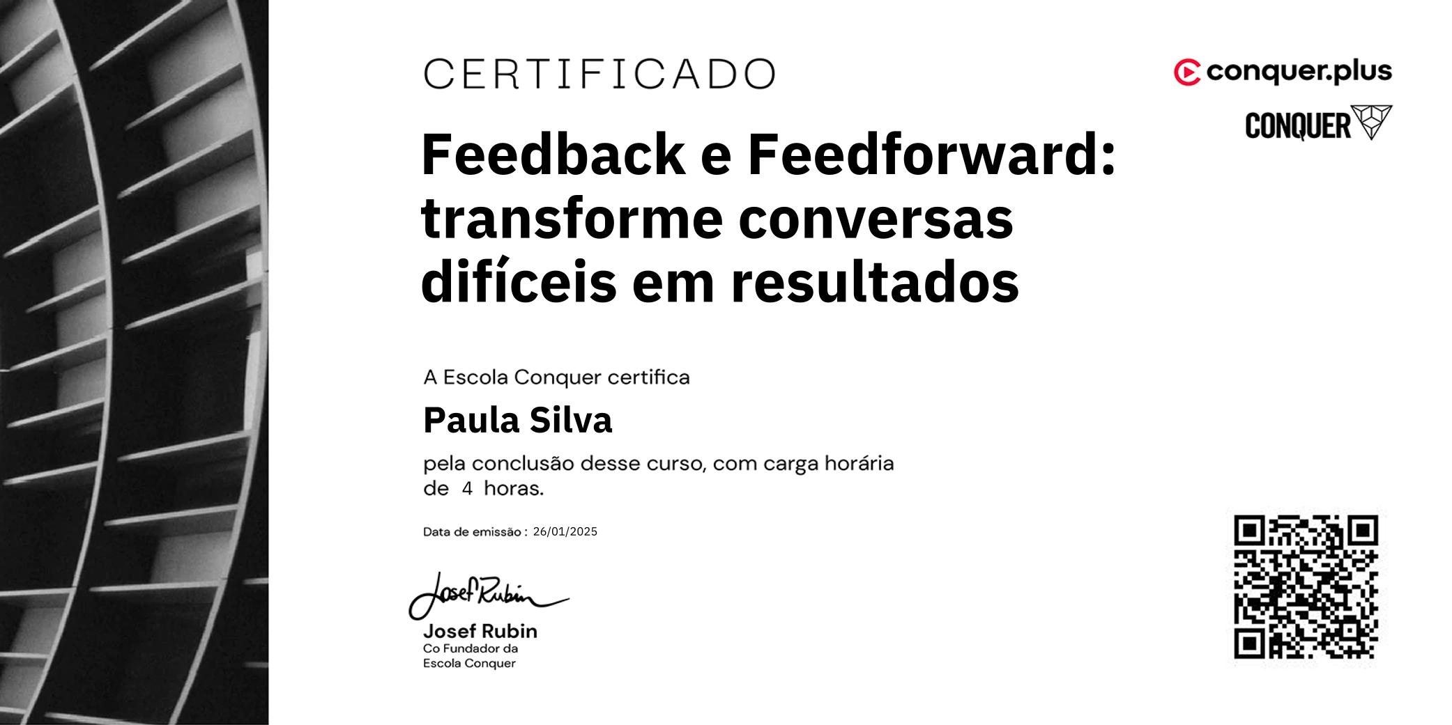 Certificado de Feedback e Feedforward: transforme conversas difíceis em resultados