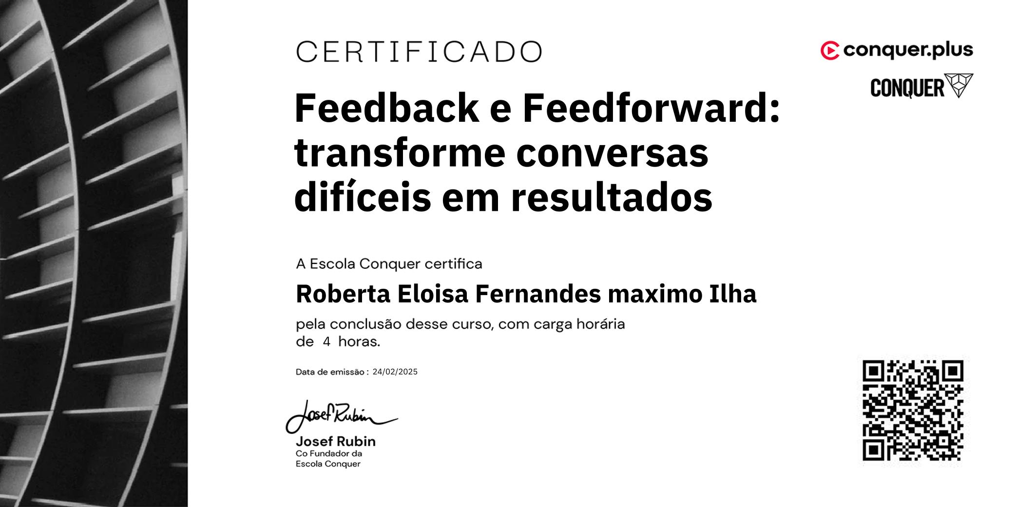 Certificado de Feedback e Feedforward: transforme conversas difíceis em resultados