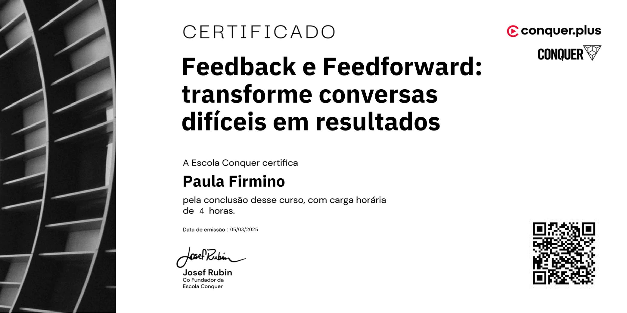 Certificado de Feedback e Feedforward: transforme conversas difíceis em resultados