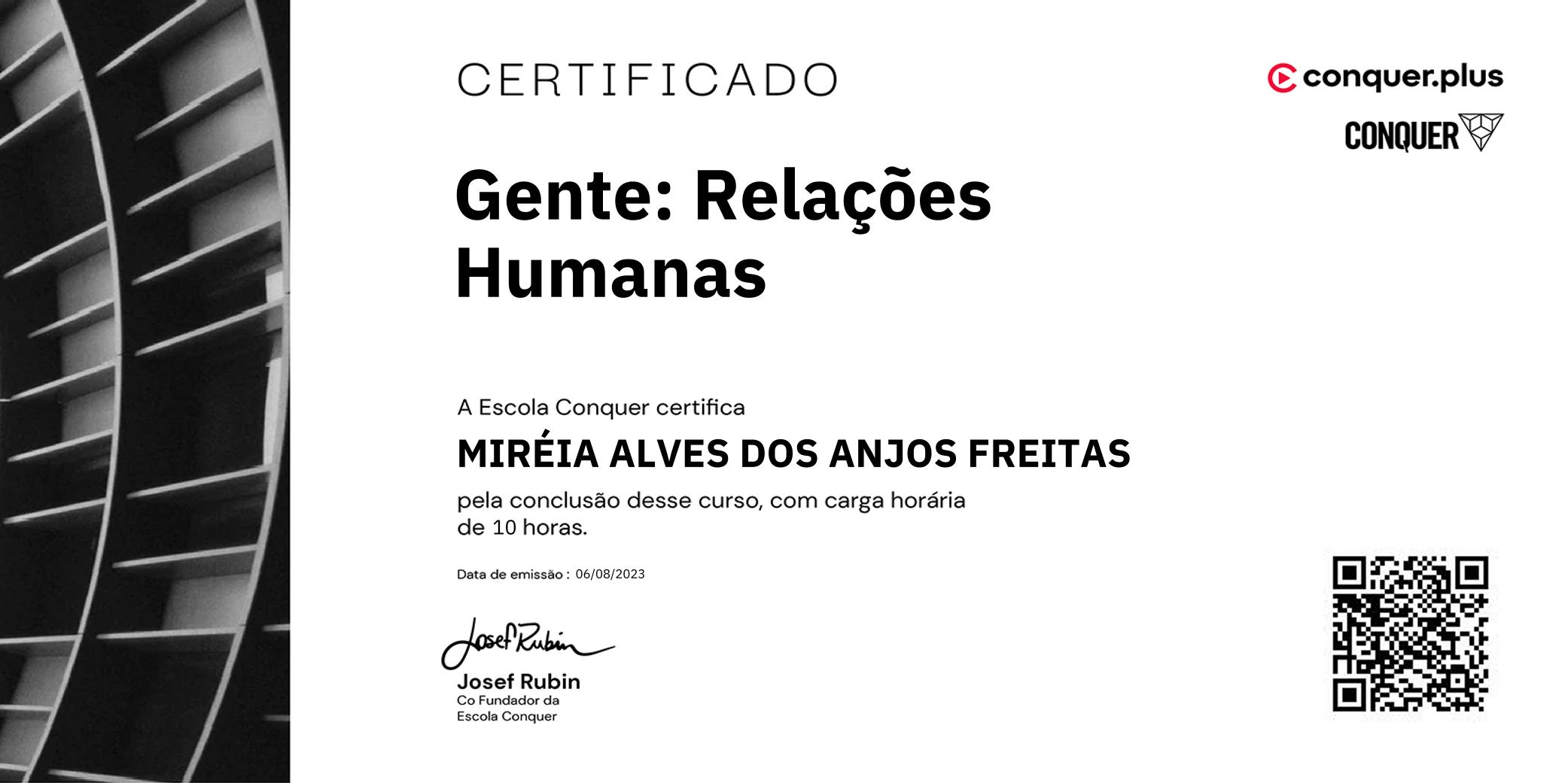 Certificado de Gente: Relações Humanas