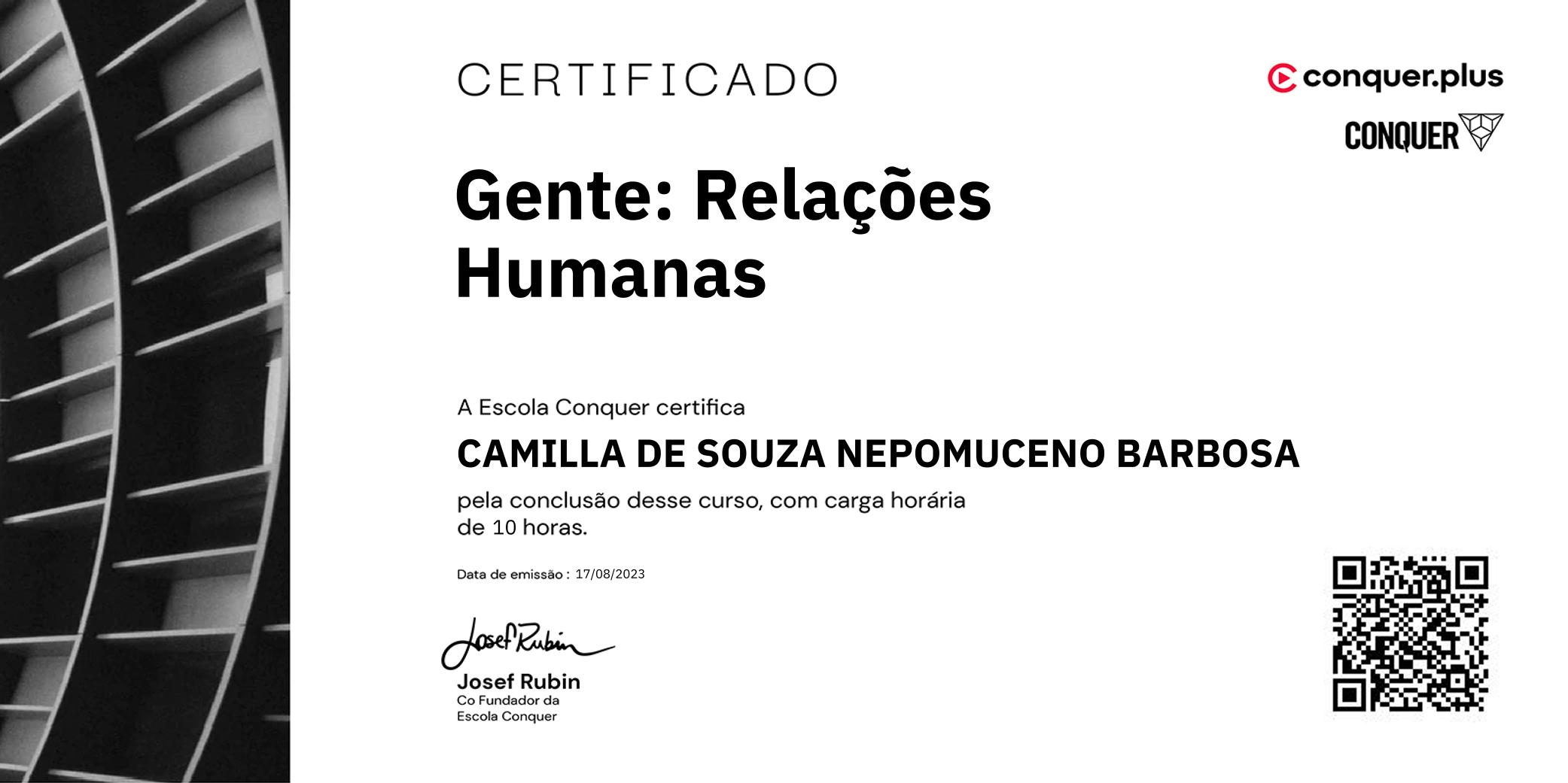 Certificado de Gente: Relações Humanas
