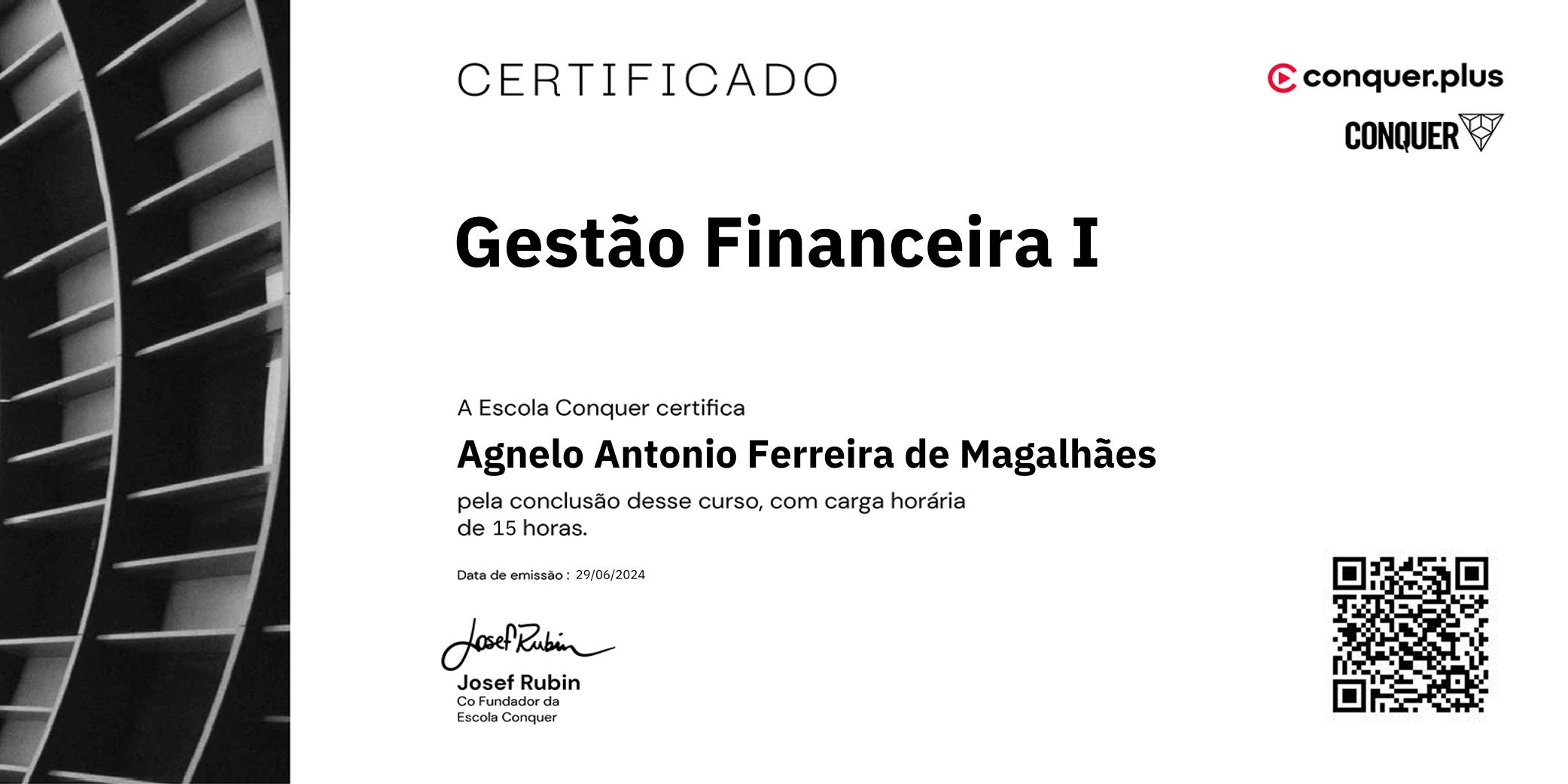 Certificado de Gestão Financeira I