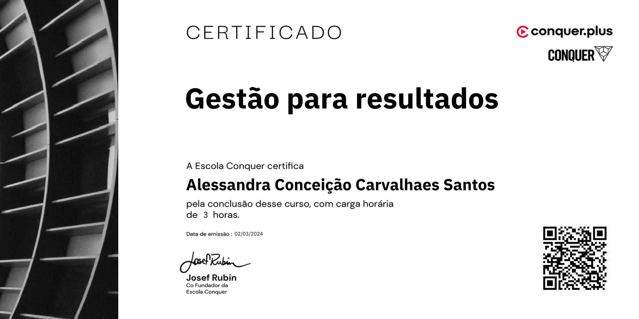 Certificado de Gestão para resultados