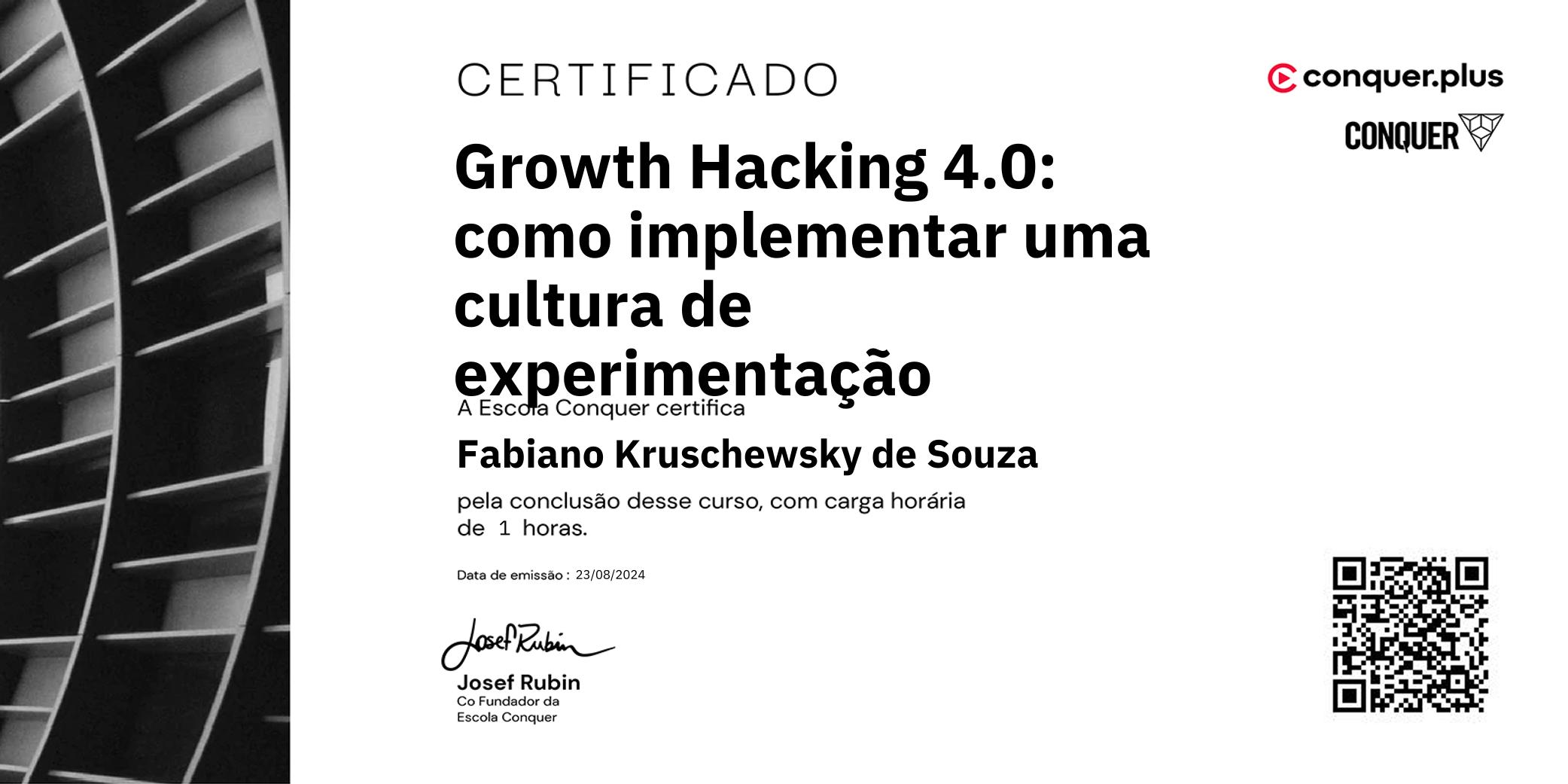 Certificado de Growth Hacking 4.0: como implementar uma cultura de experimentação