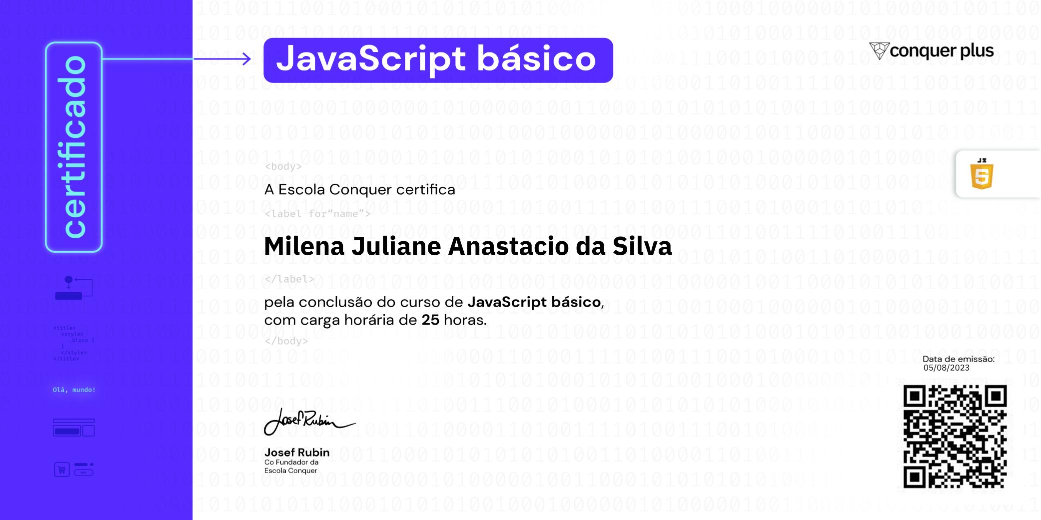 Certificado de JavaScript básico