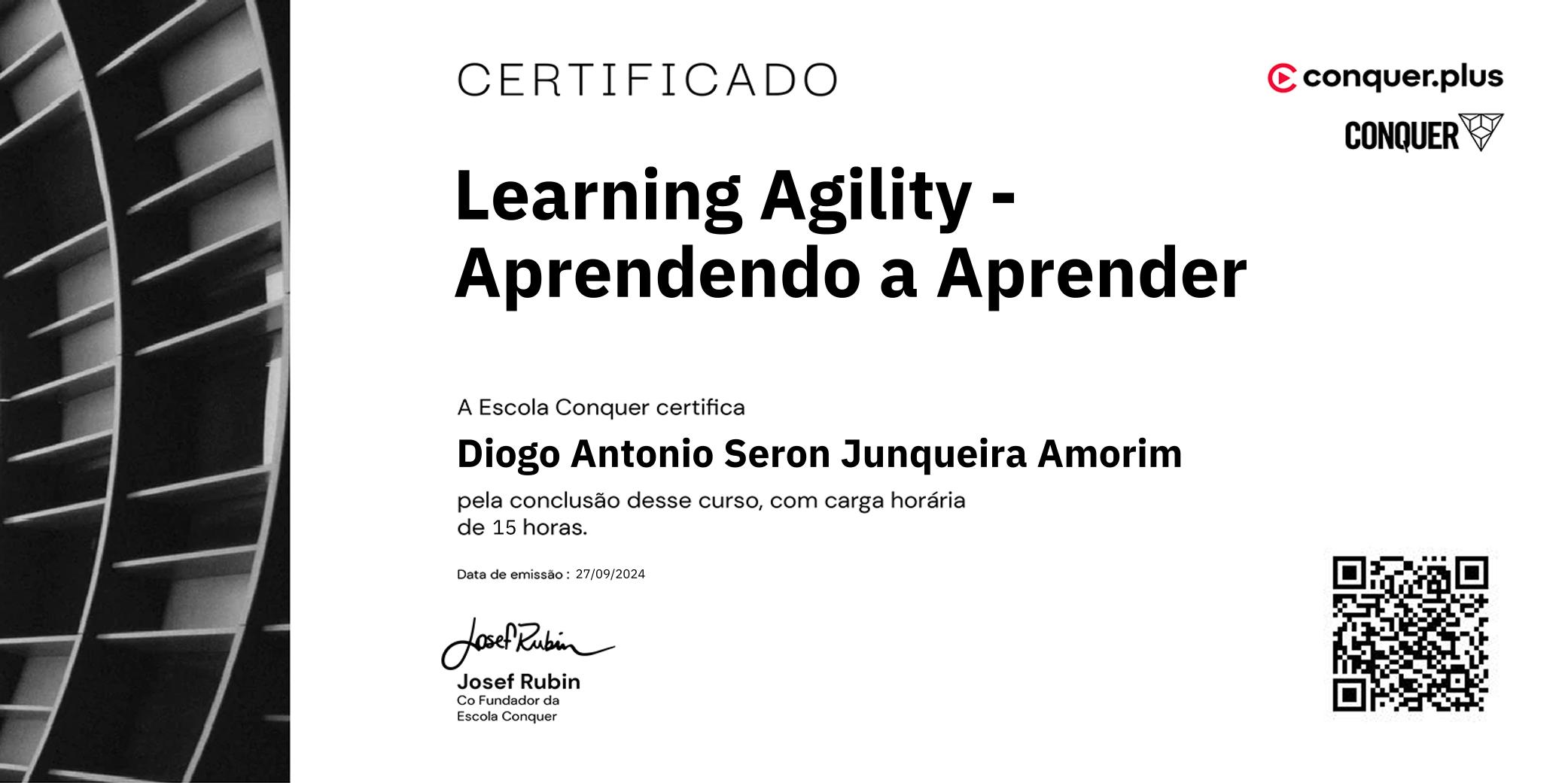 Certificado de Learning Agility - Aprendendo a Aprender